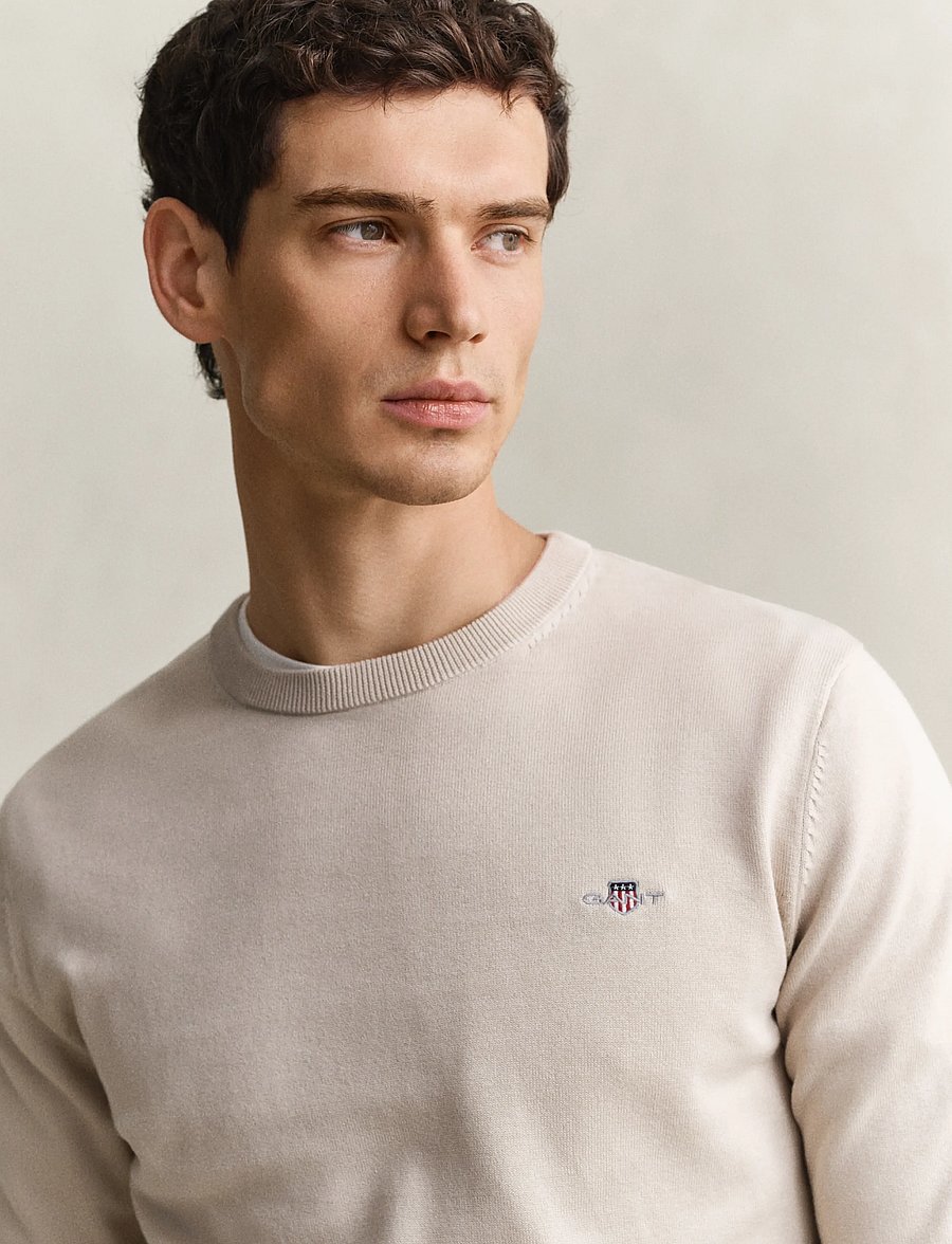 Gant - Cotton Sweater - rundhals - clay beige - 3