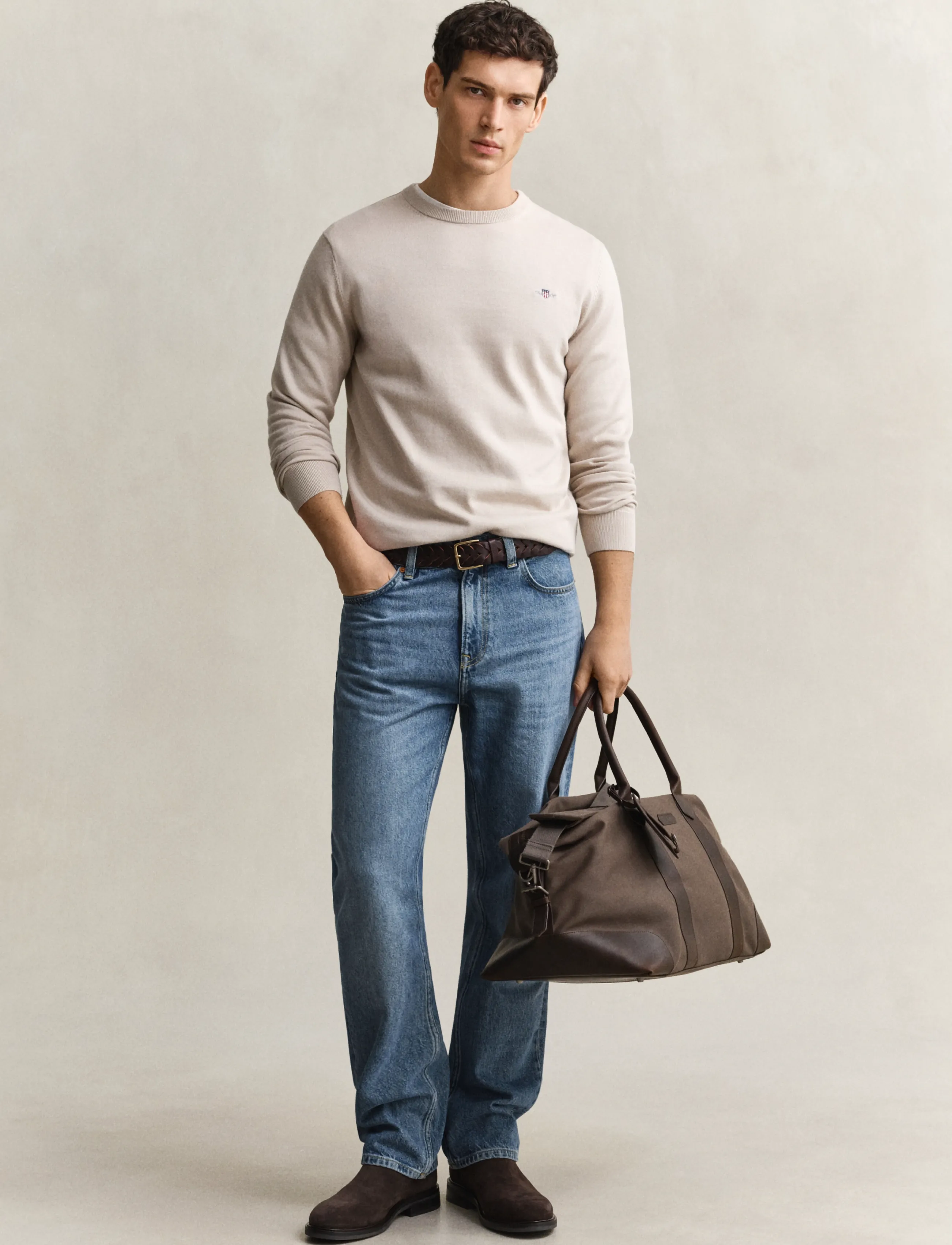 Gant - Cotton Sweater - rundhals - clay beige - 4