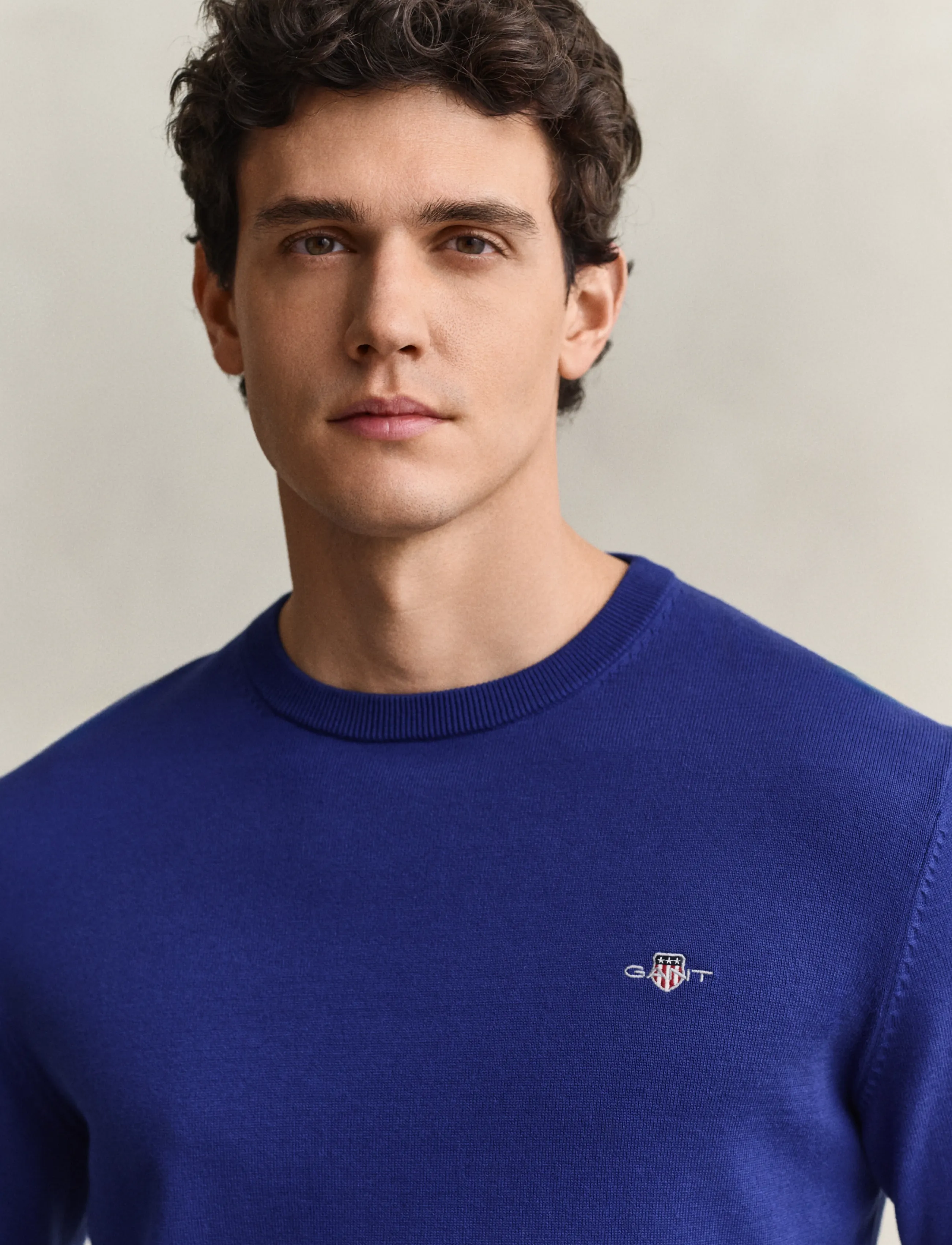 Gant - Cotton Sweater - Ümmarguse kaelusega kudumid - crisp blue - 3