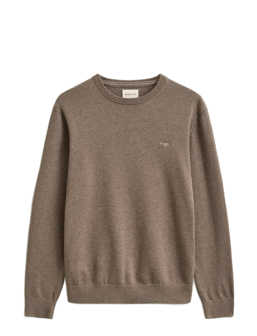Gant - Cotton Sweater - dark hazelnut melange - 0