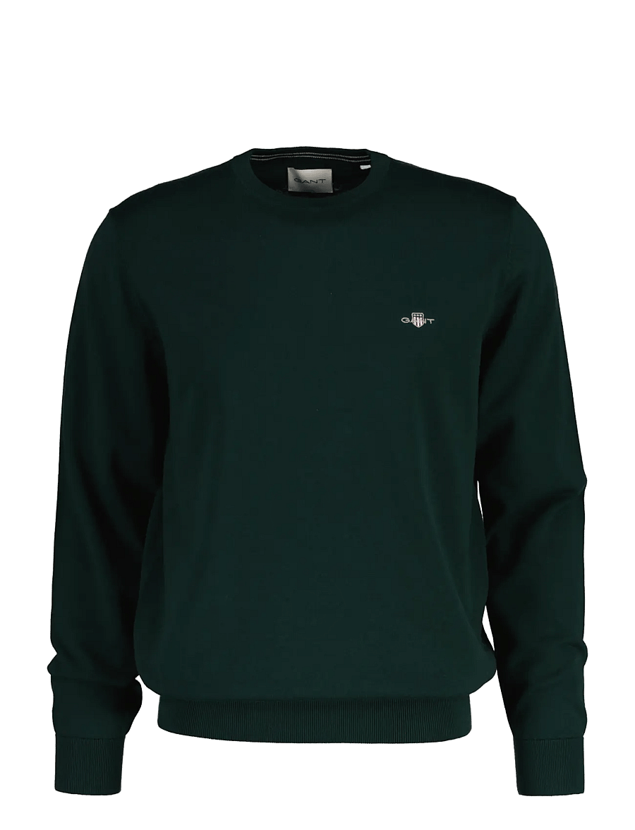 Gant - Cotton Sweater - Ümara kaelusega - tartan green - 1