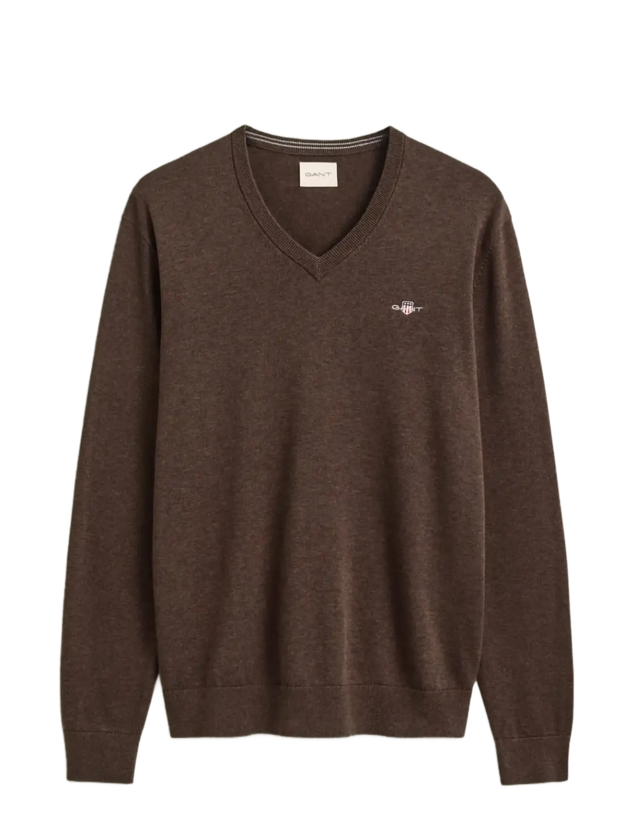 Gant Cotton Sweater - Designers - BLACK BROWN MELANGE / brown