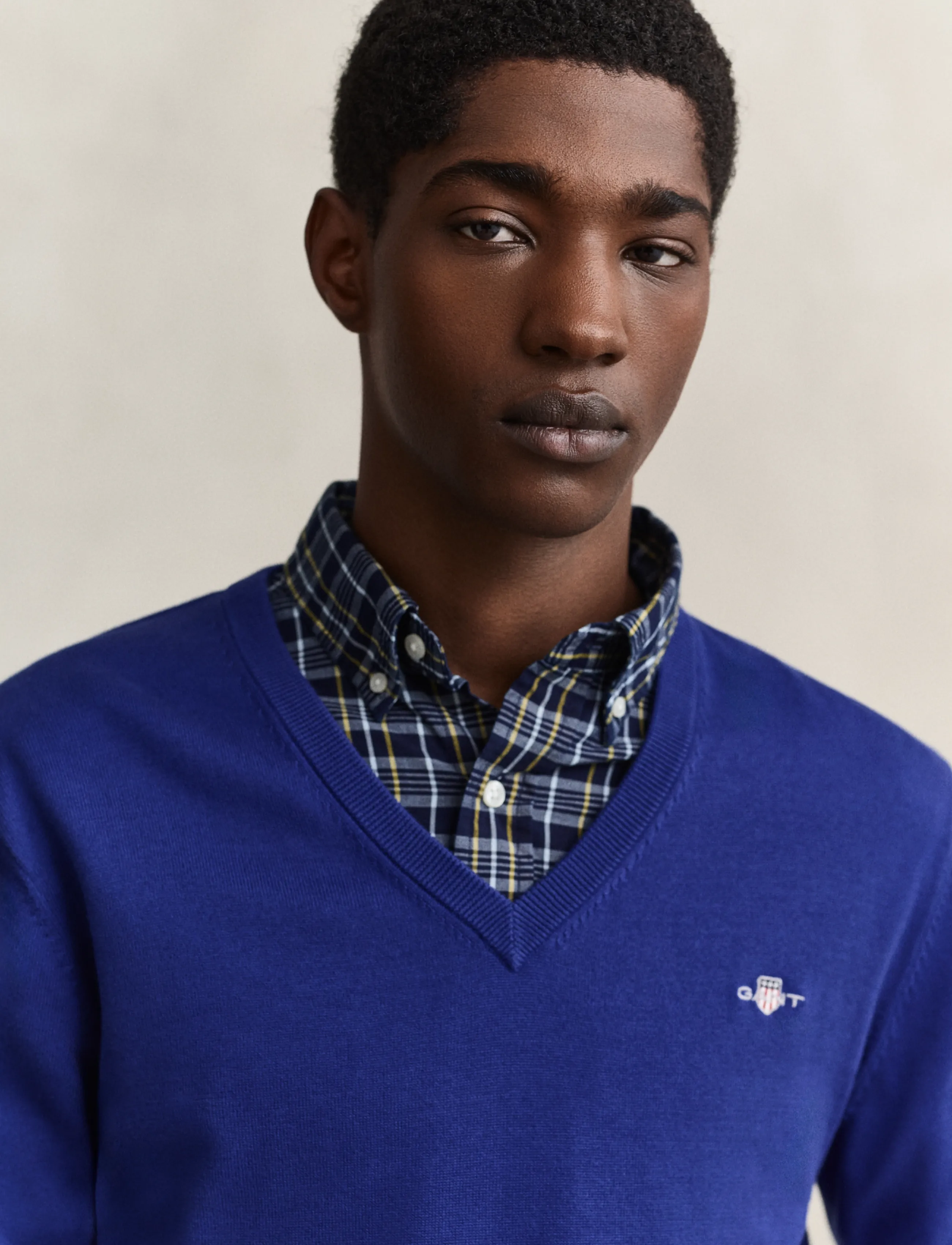 Gant - Cotton Sweater - v-ausschnitt - crisp blue - 3