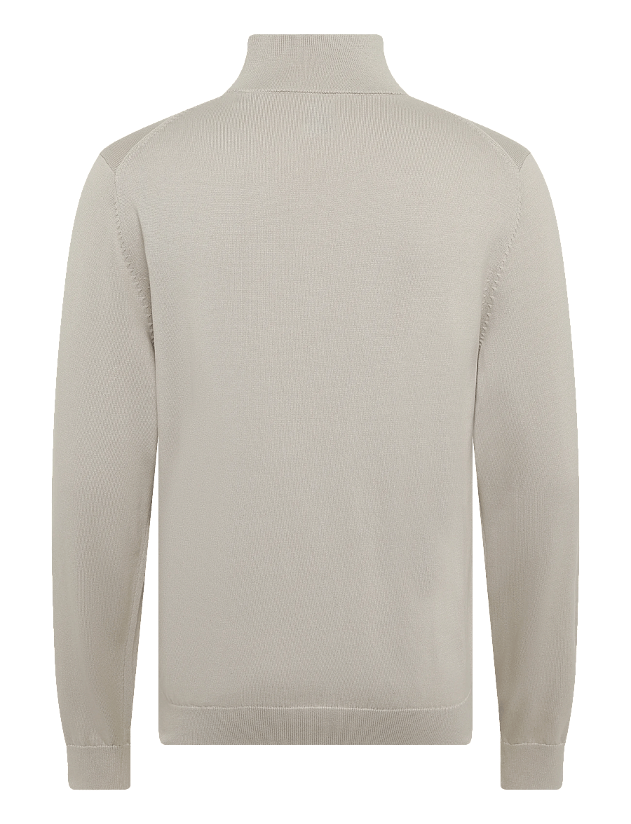 Gant - Cotton Half-Zip Sweater - pullover mit halbem reißverschluss - clay beige - 1