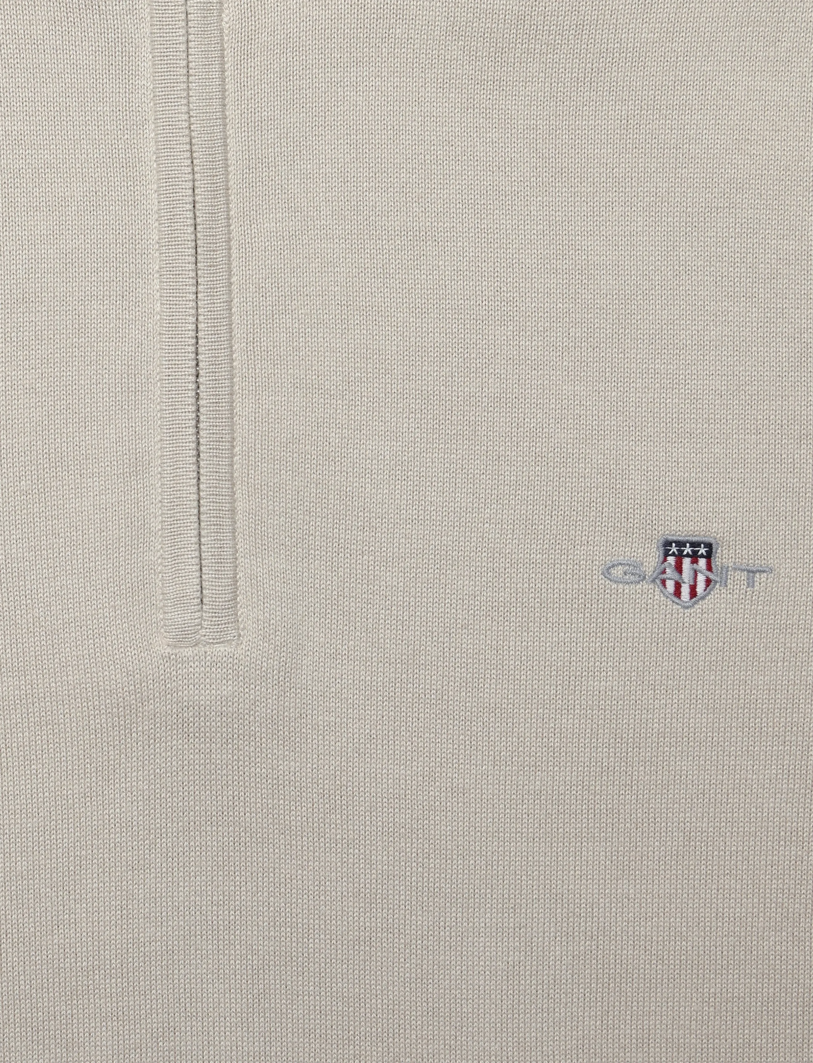 Gant - Cotton Half-Zip Sweater - pullover mit halbem reißverschluss - clay beige - 2