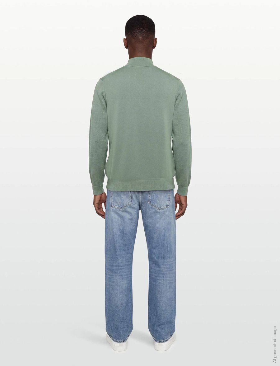 Gant - Cotton Half-Zip Sweater - pullover mit halbem reißverschluss - surplus mint - 4