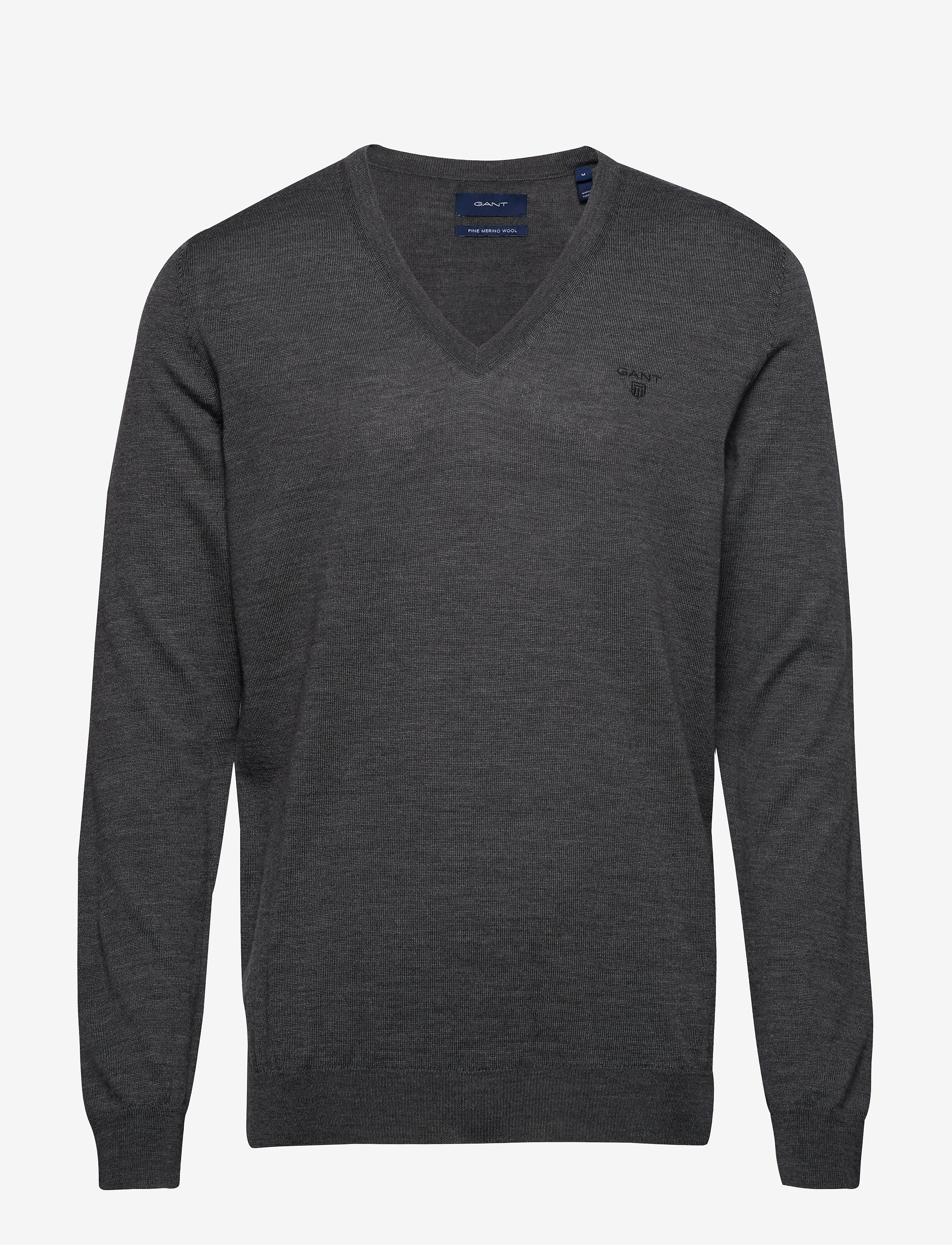 GANT - FINE MERINO V-NECK - antracit melange - 0