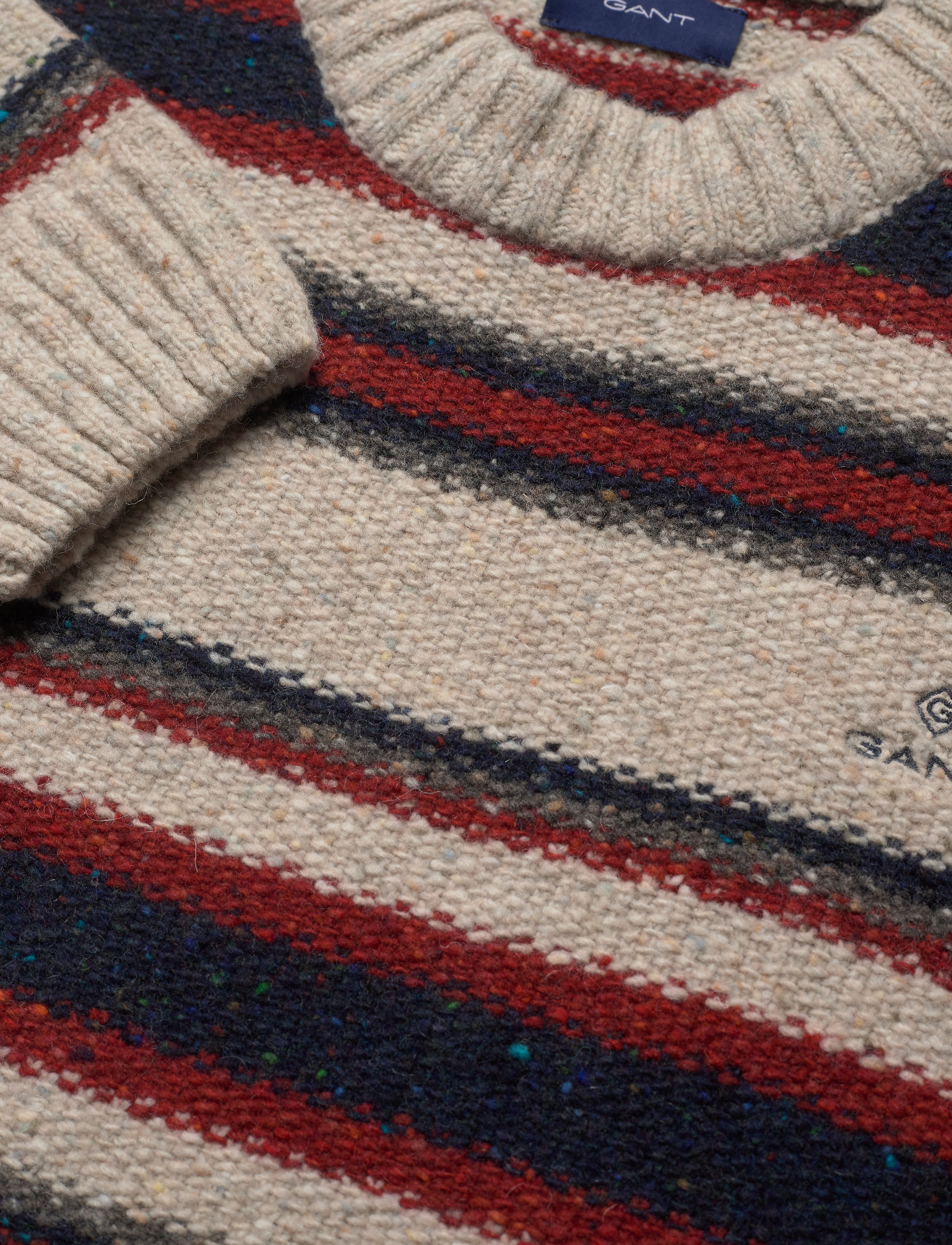 GANT - D2. TEXTURE STRIPE NEPS CREW - multicolor - 2