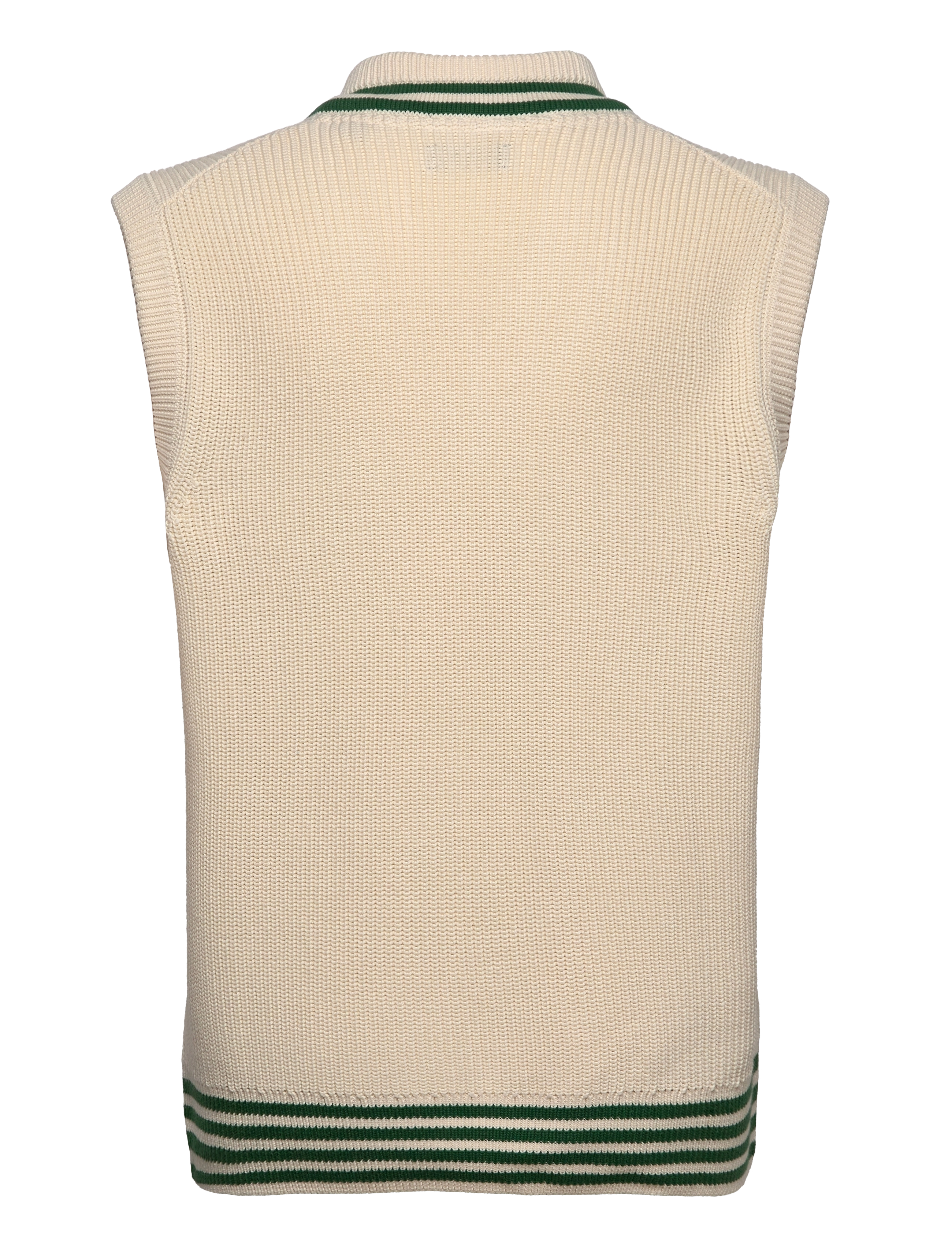 GANT - D1. RIBBED CRICKET VEST - cream - 1