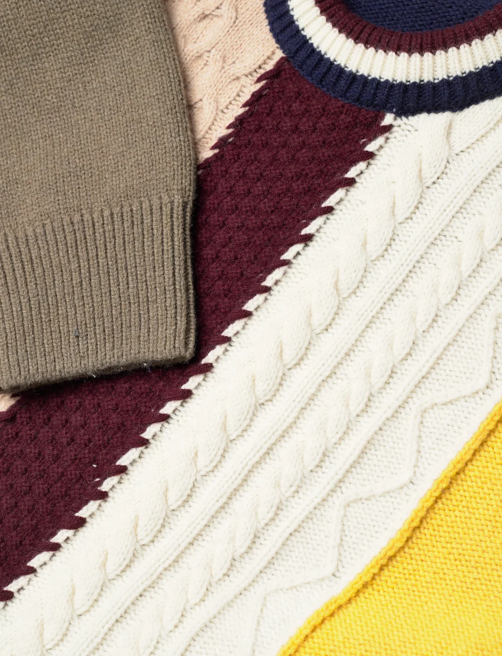 GANT - D2. PATCHED CABLE C-NECK - rundhalsad - evening blue - 5