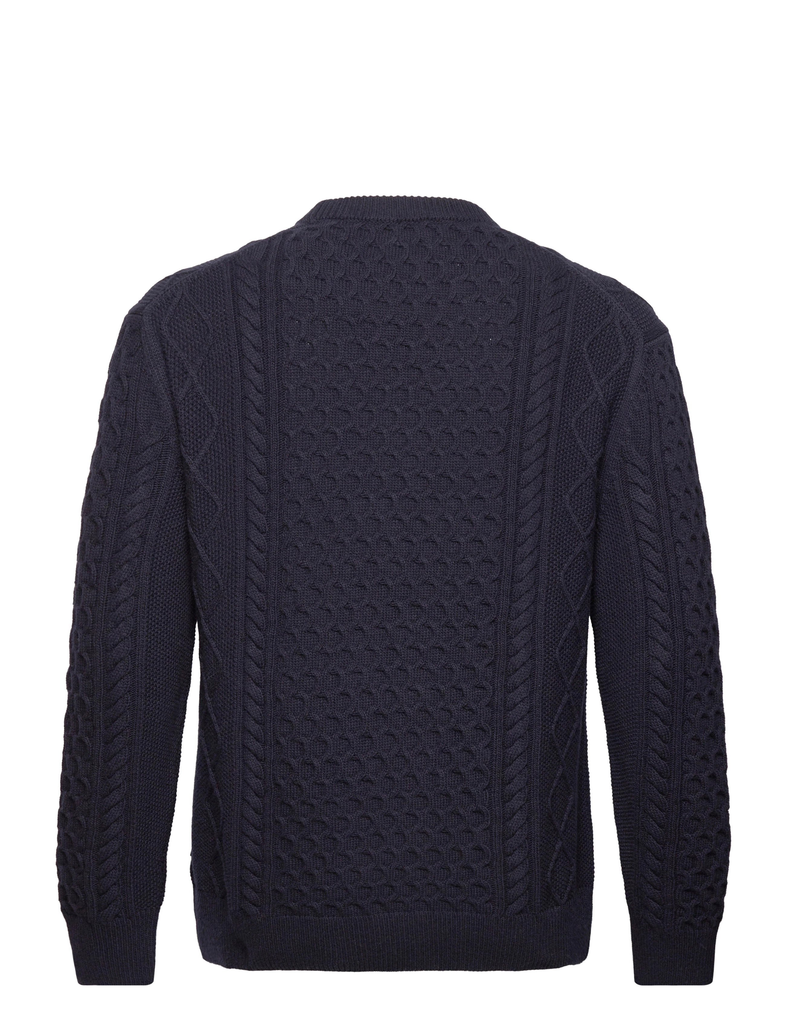 GANT - D2. ARAN CABLE C-NECK - evening blue - 1