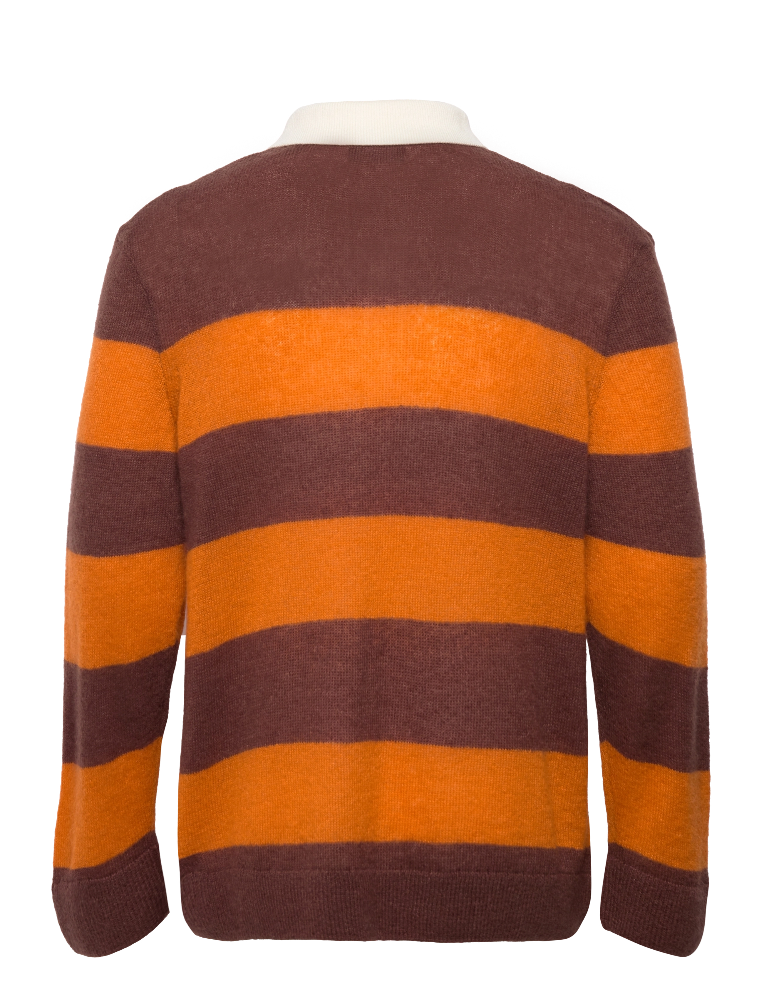 GANT - D1. BARSTRIPED RUGGER - golden orange - 1