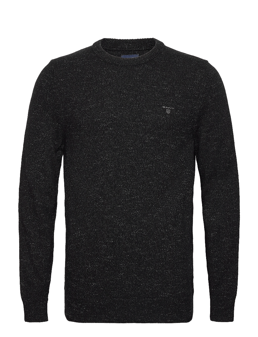 GANT - D2. NEPS MELANGE C-NECK - washed out black - 0
