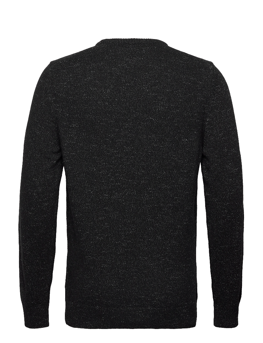 GANT - D2. NEPS MELANGE C-NECK - washed out black - 1