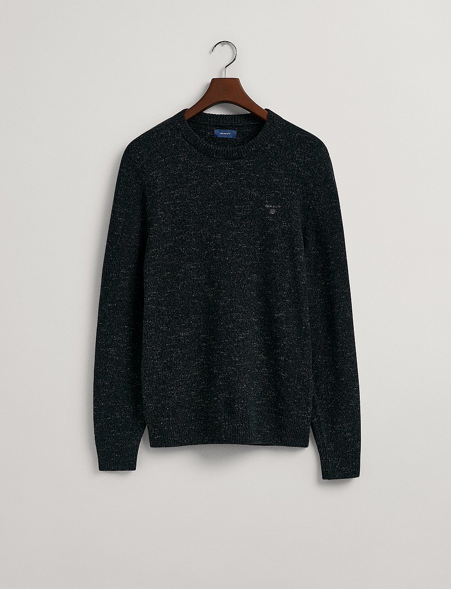GANT - D2. NEPS MELANGE C-NECK - washed out black - 3