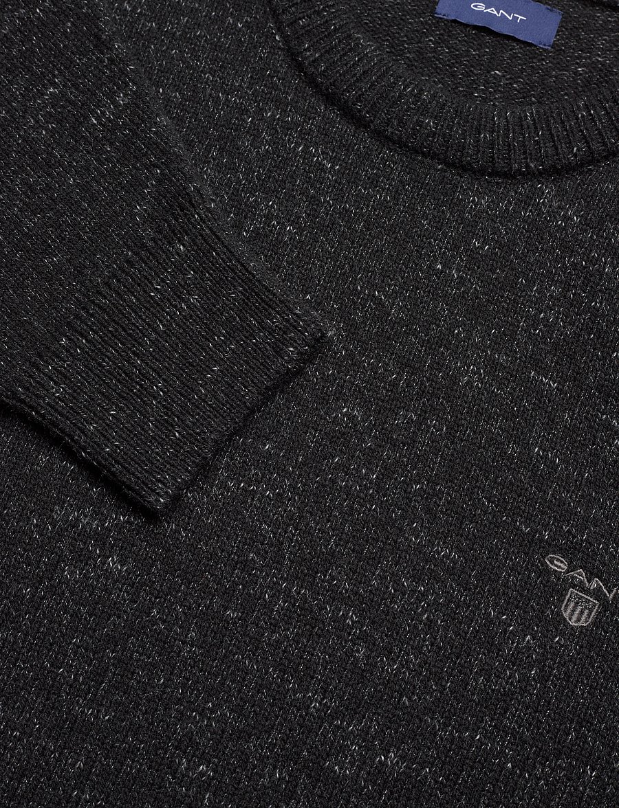GANT - D2. NEPS MELANGE C-NECK - washed out black - 2
