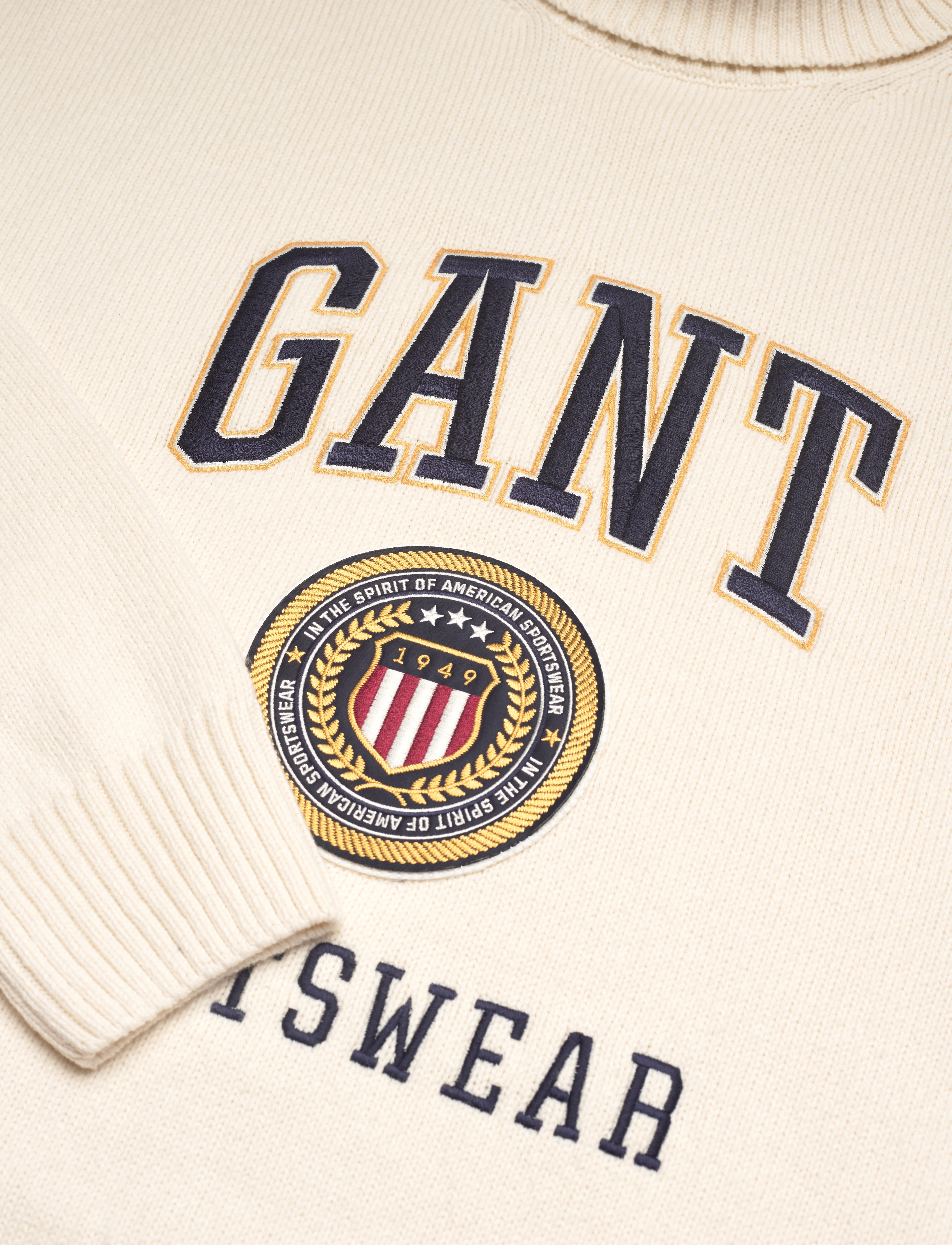 GANT - D2. CREST SHIELD ROLLNECK - cream - 2