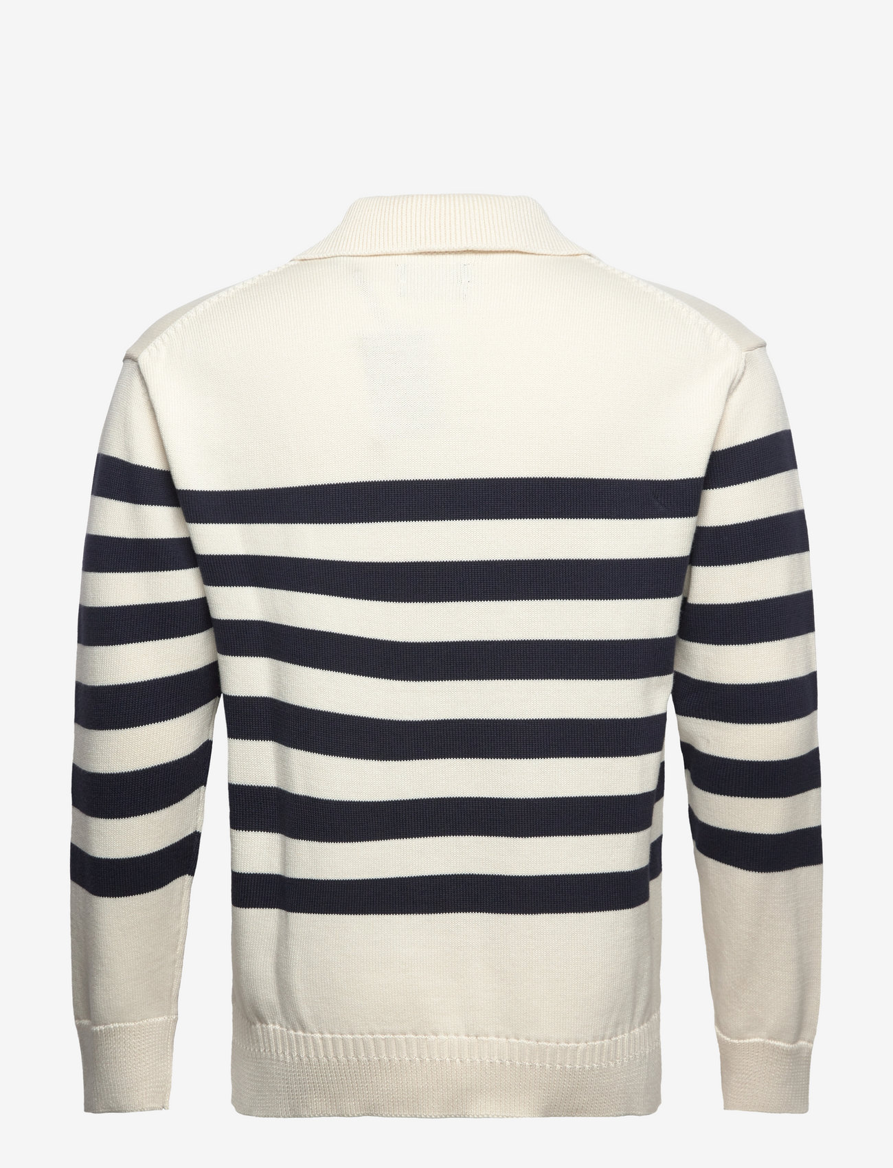 GANT - D2. STRIPED V-NECK POLO - cream - 1