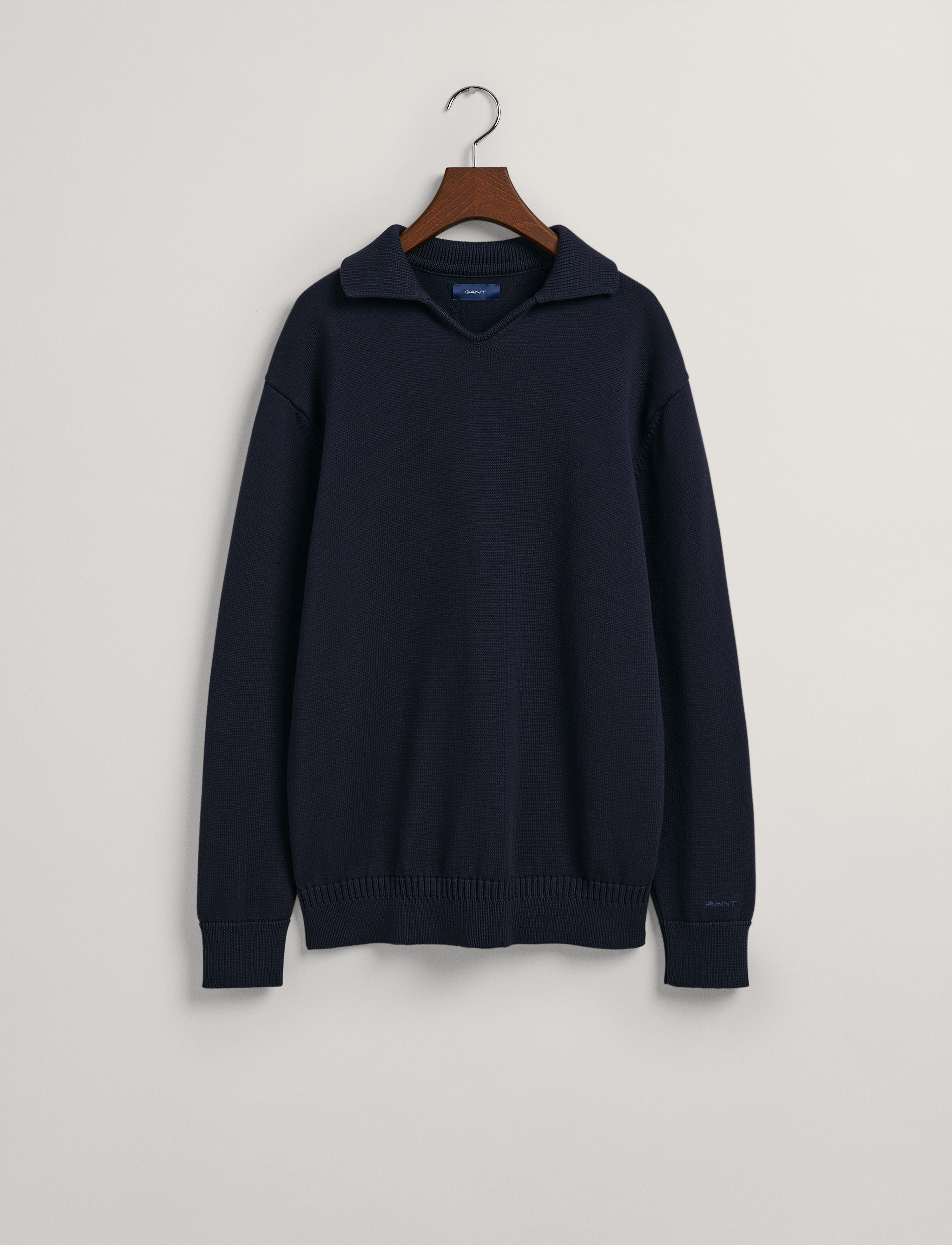 GANT - D2. V-NECK POLO - evening blue - 3