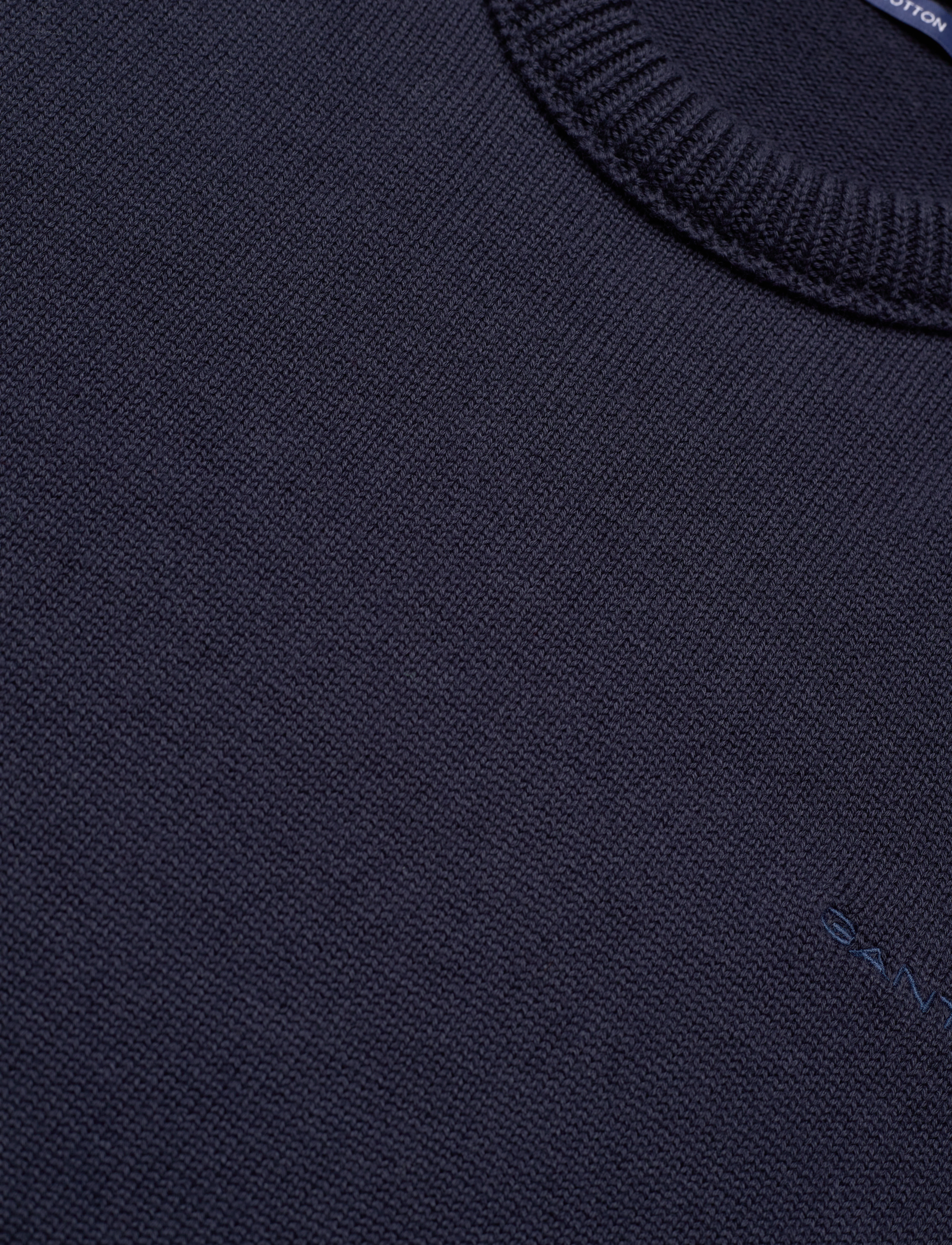 GANT - SUPIMA C-NECK - evening blue - 2