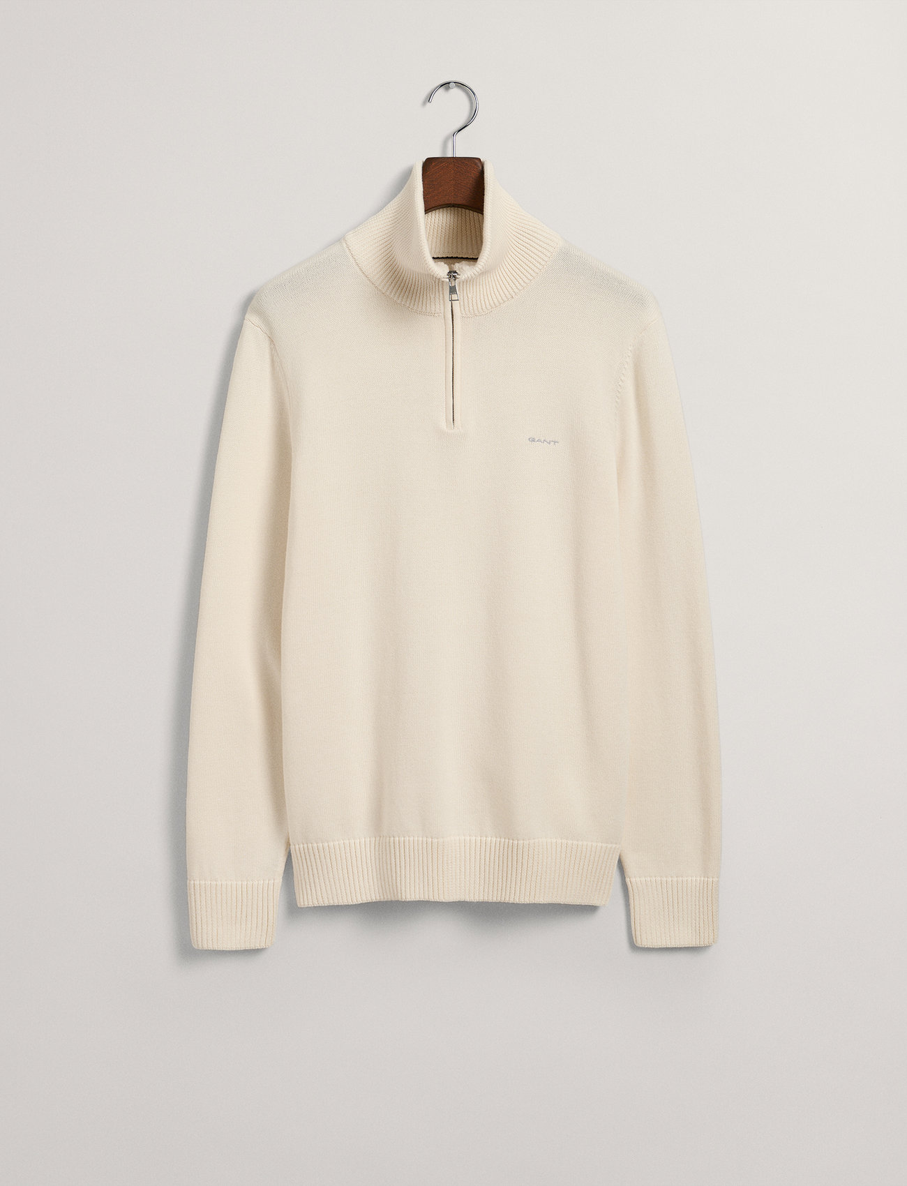 GANT - SUPIMA HALFZIP - cream - 3
