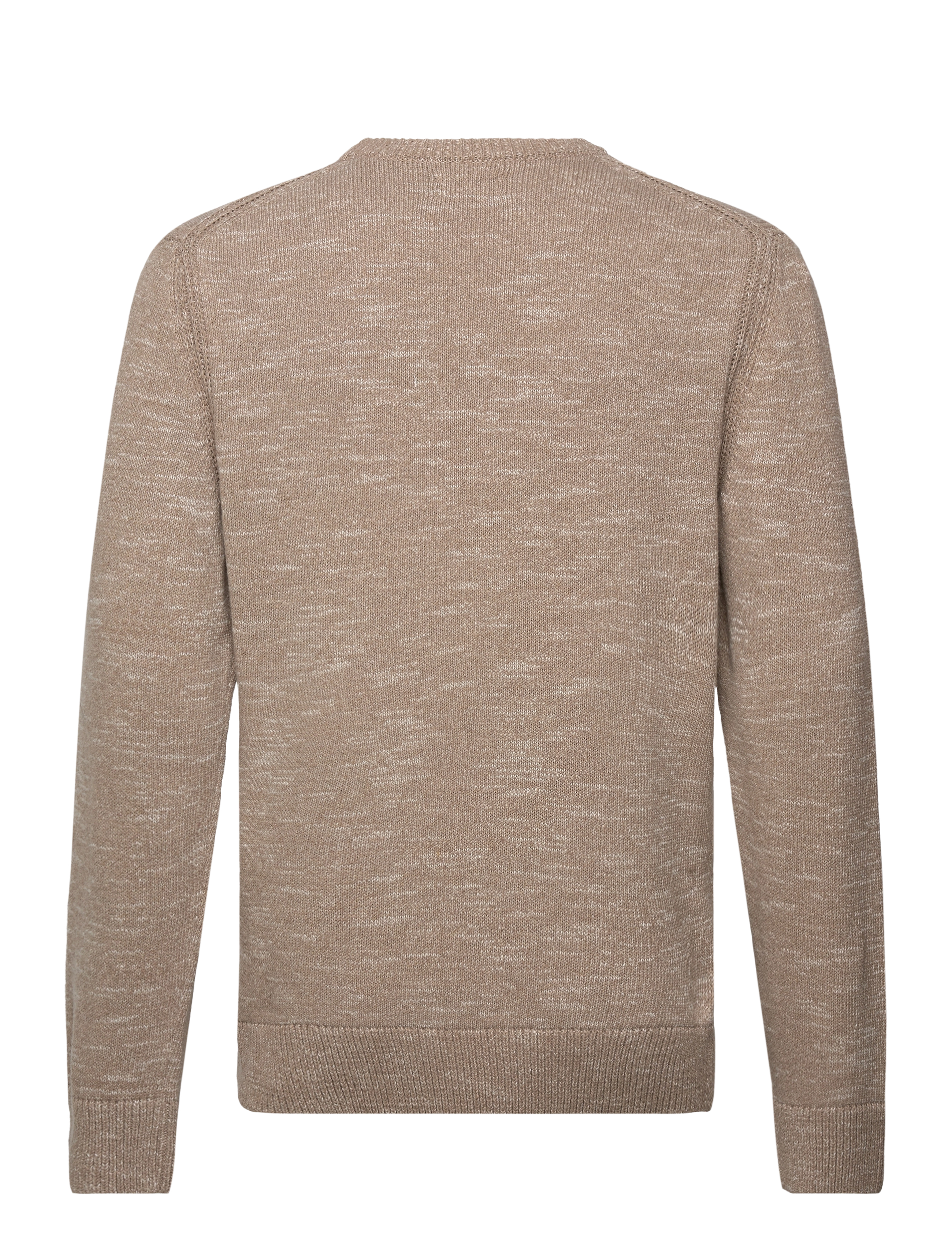 GANT - TWISTED YARN C-NECK - dark khaki - 1
