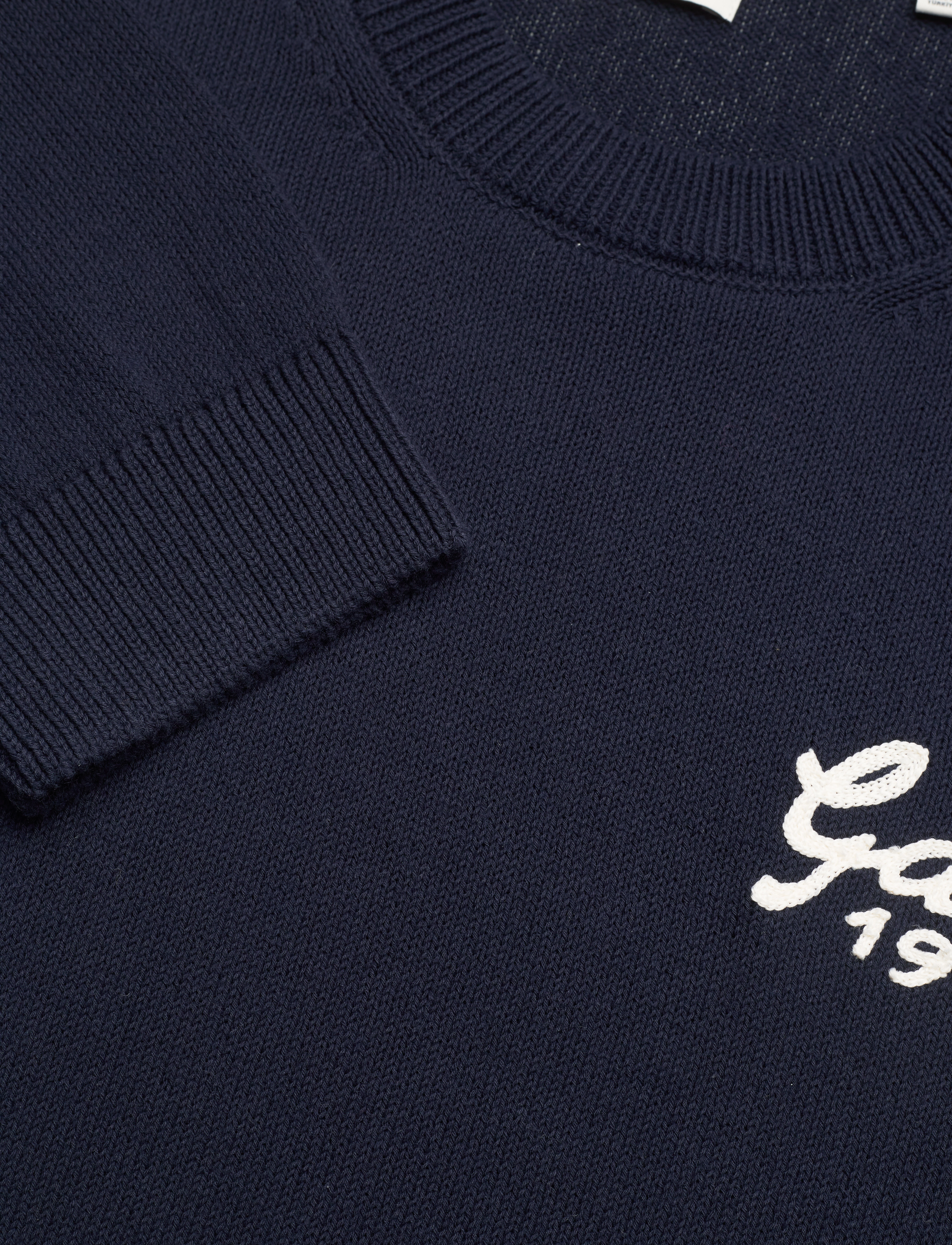 GANT - RELAXED LETTERMAN C-NECK - evening blue - 2