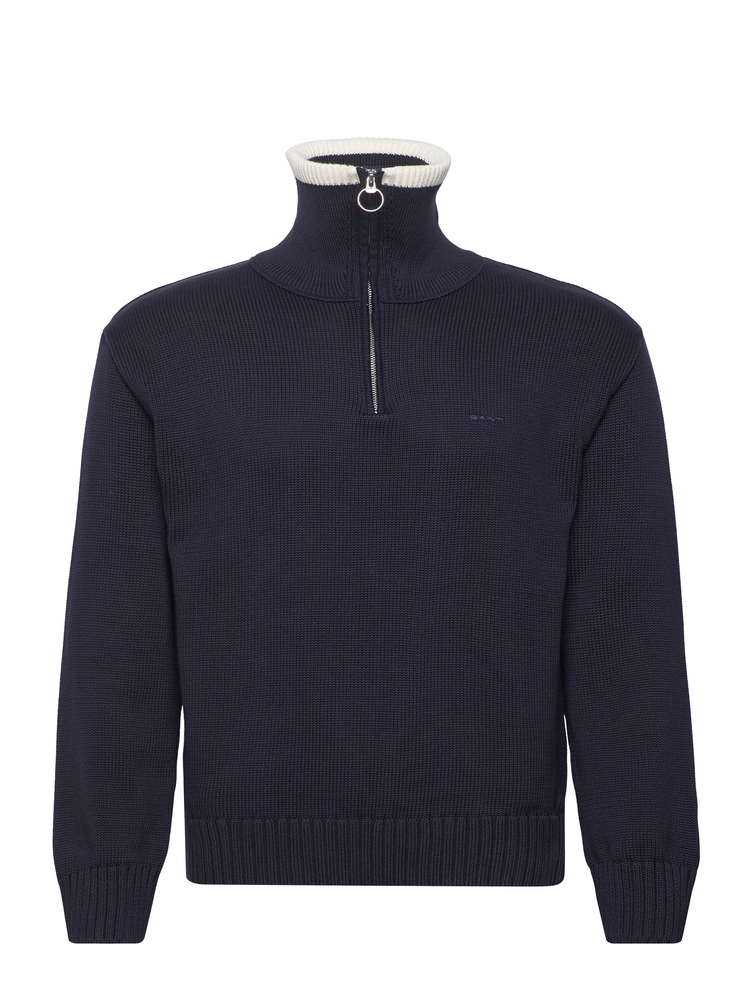 GANT - RELAXED PLAIN COTTON H-ZIP - evening blue - 2