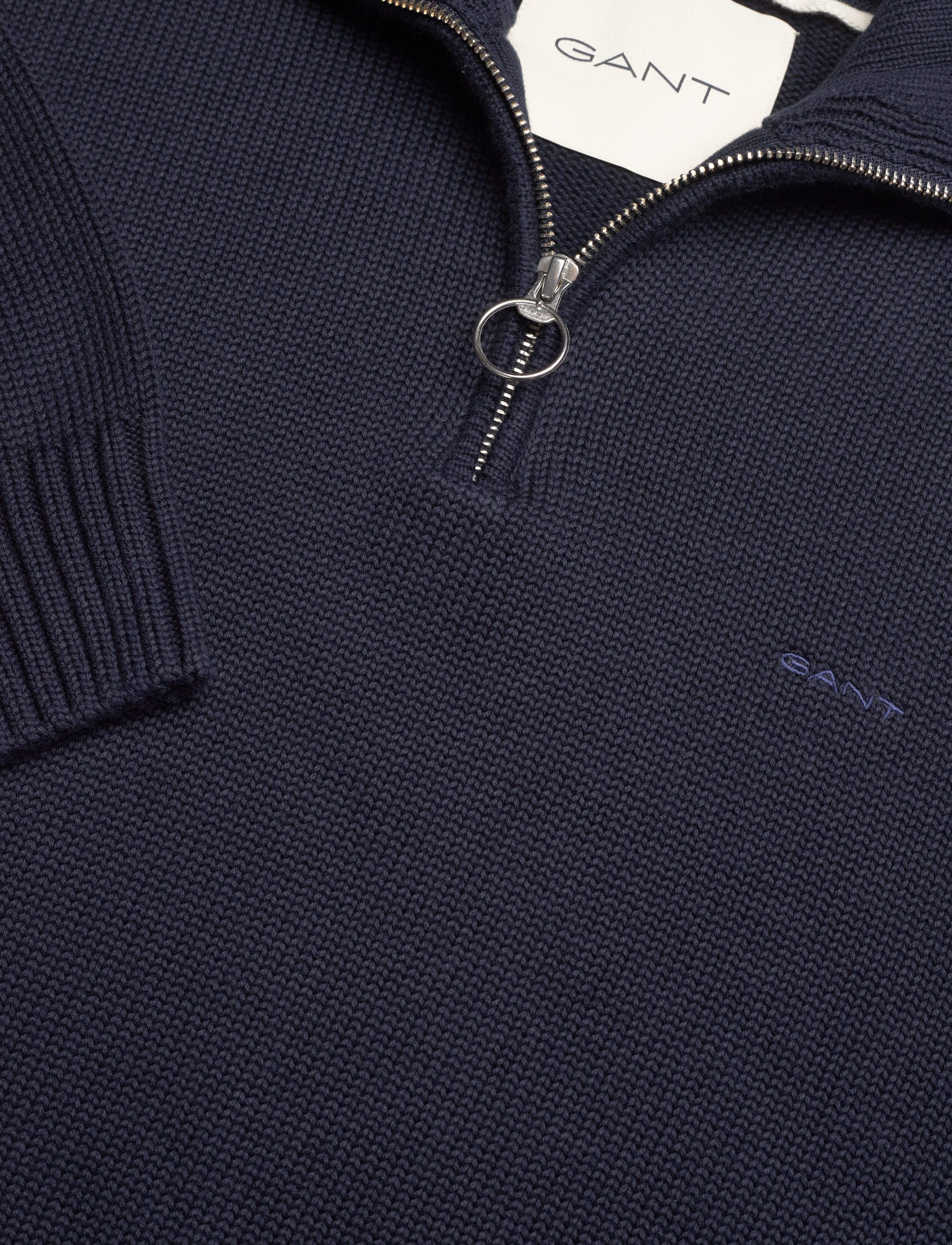 GANT - RELAXED PLAIN COTTON H-ZIP - evening blue - 3