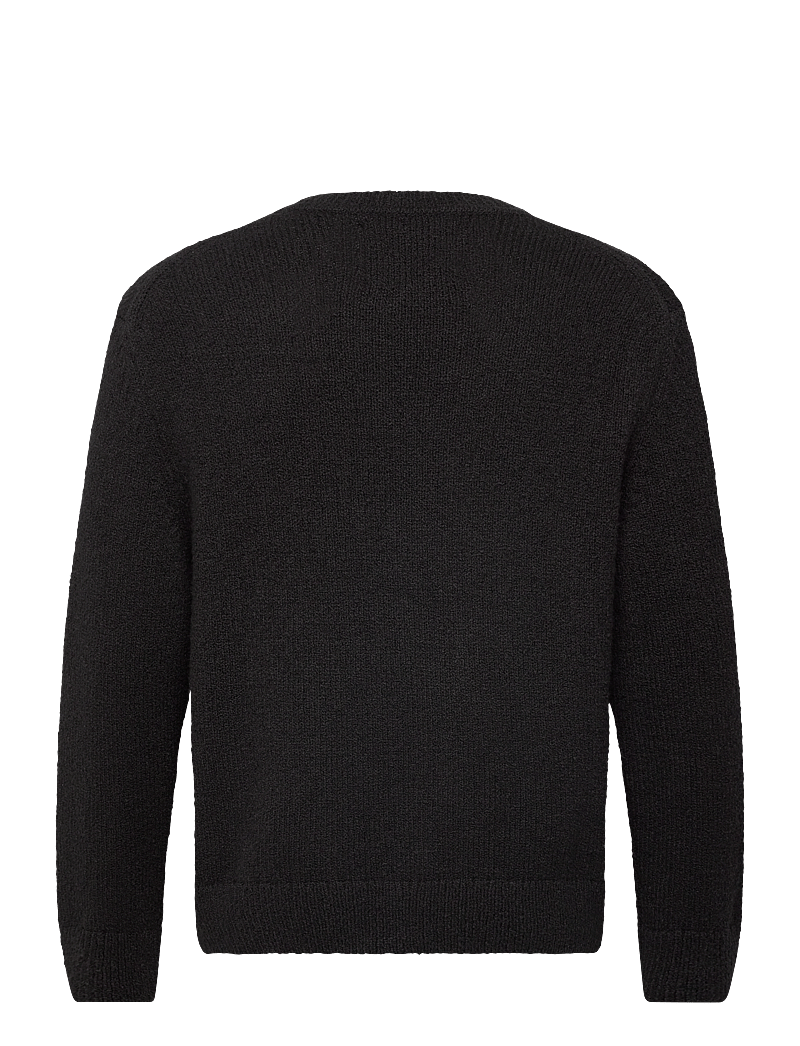 GANT - RELAXED PLAIN BOUCLE C-NECK - rundhals - black - 2