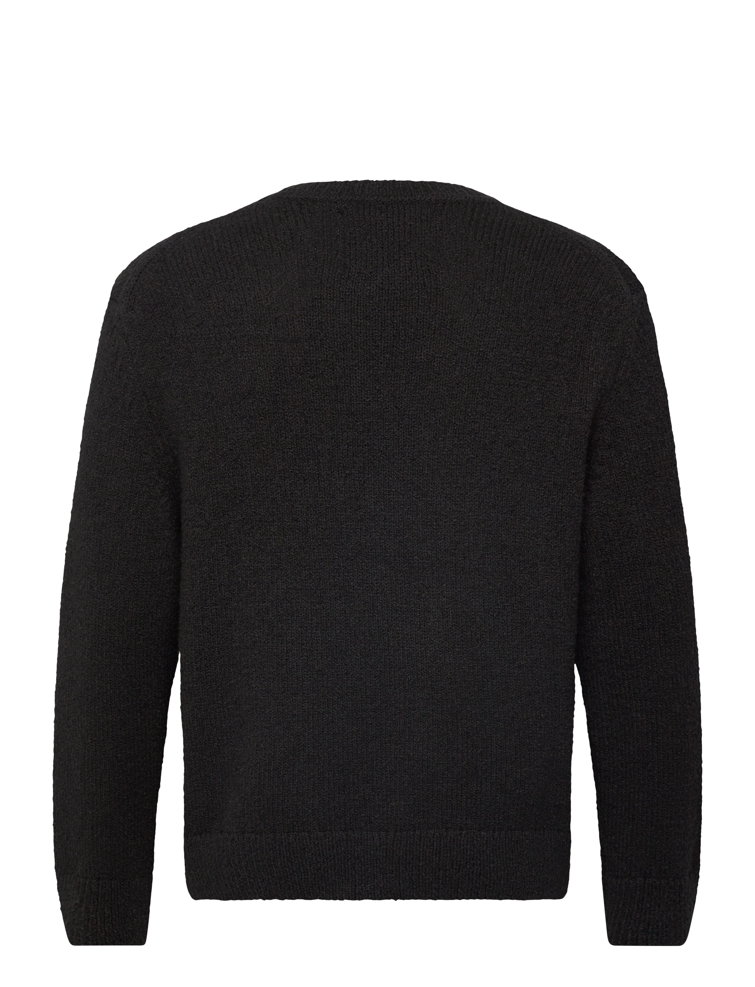 GANT - RELAXED PLAIN BOUCLE C-NECK - black - 2