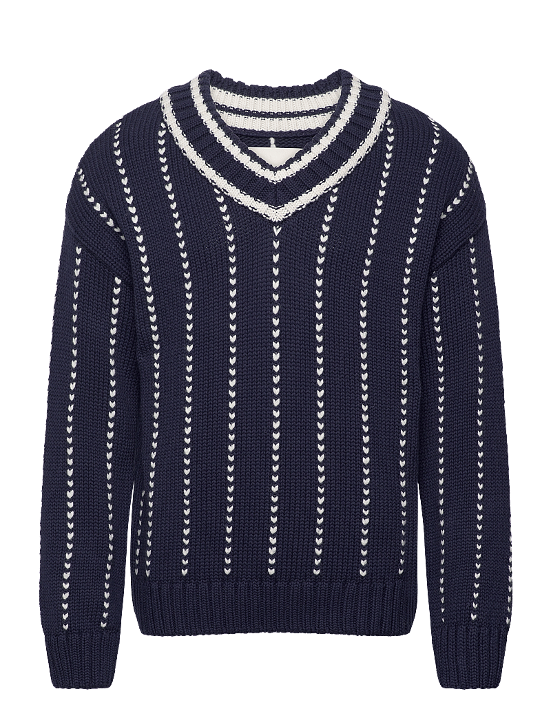 GANT Pinstriped Collegiate V-neck (GCL8040188) Knitted V-necks