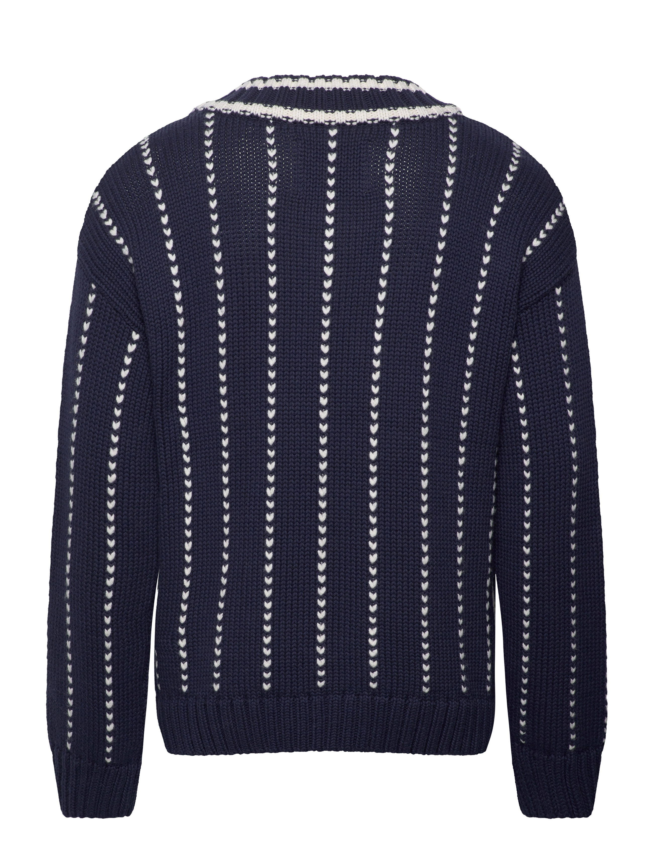 GANT - PINSTRIPED COLLEGIATE V-NECK - evening blue - 2