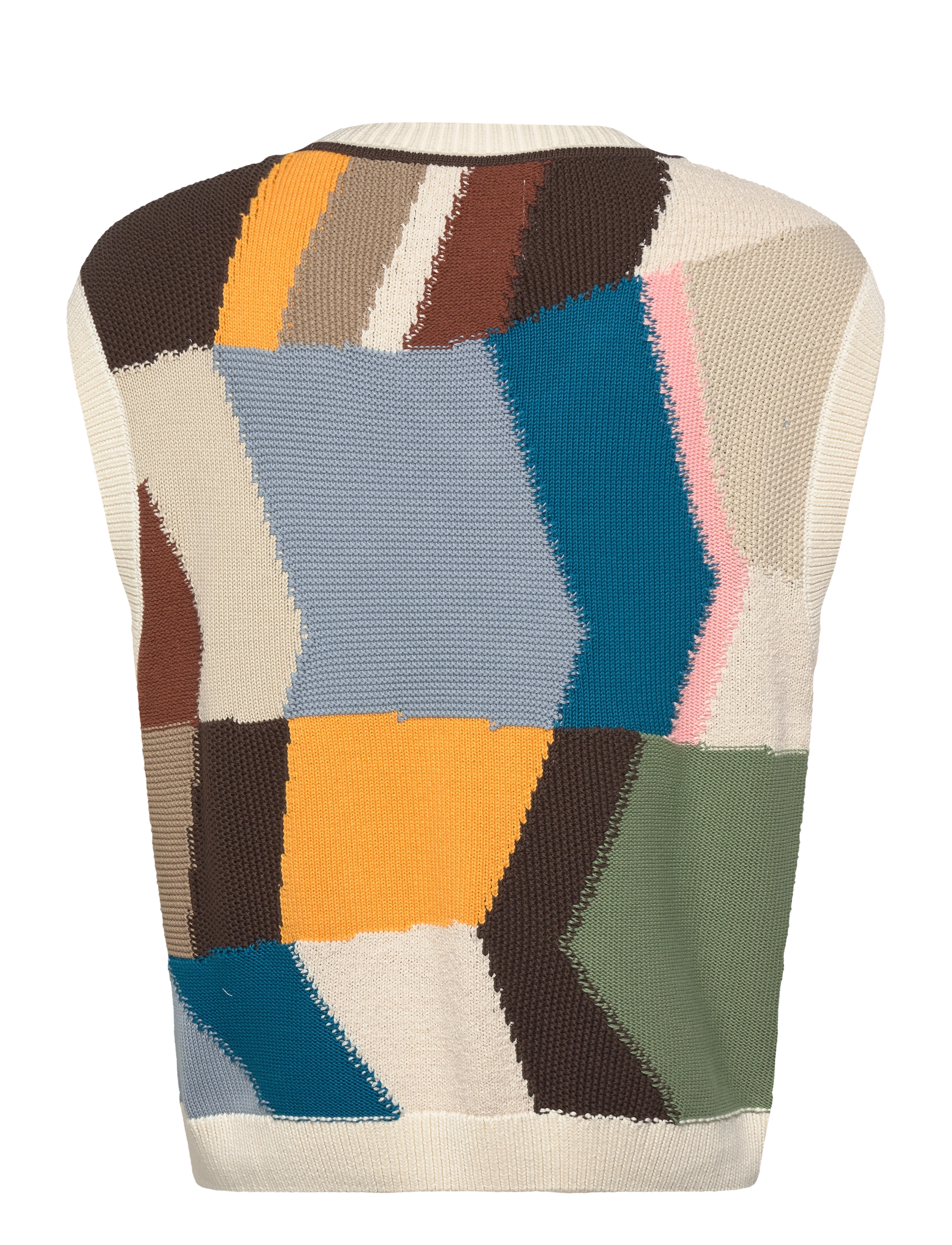 GANT - ART PRINT KNITTED VEST - cream - 3