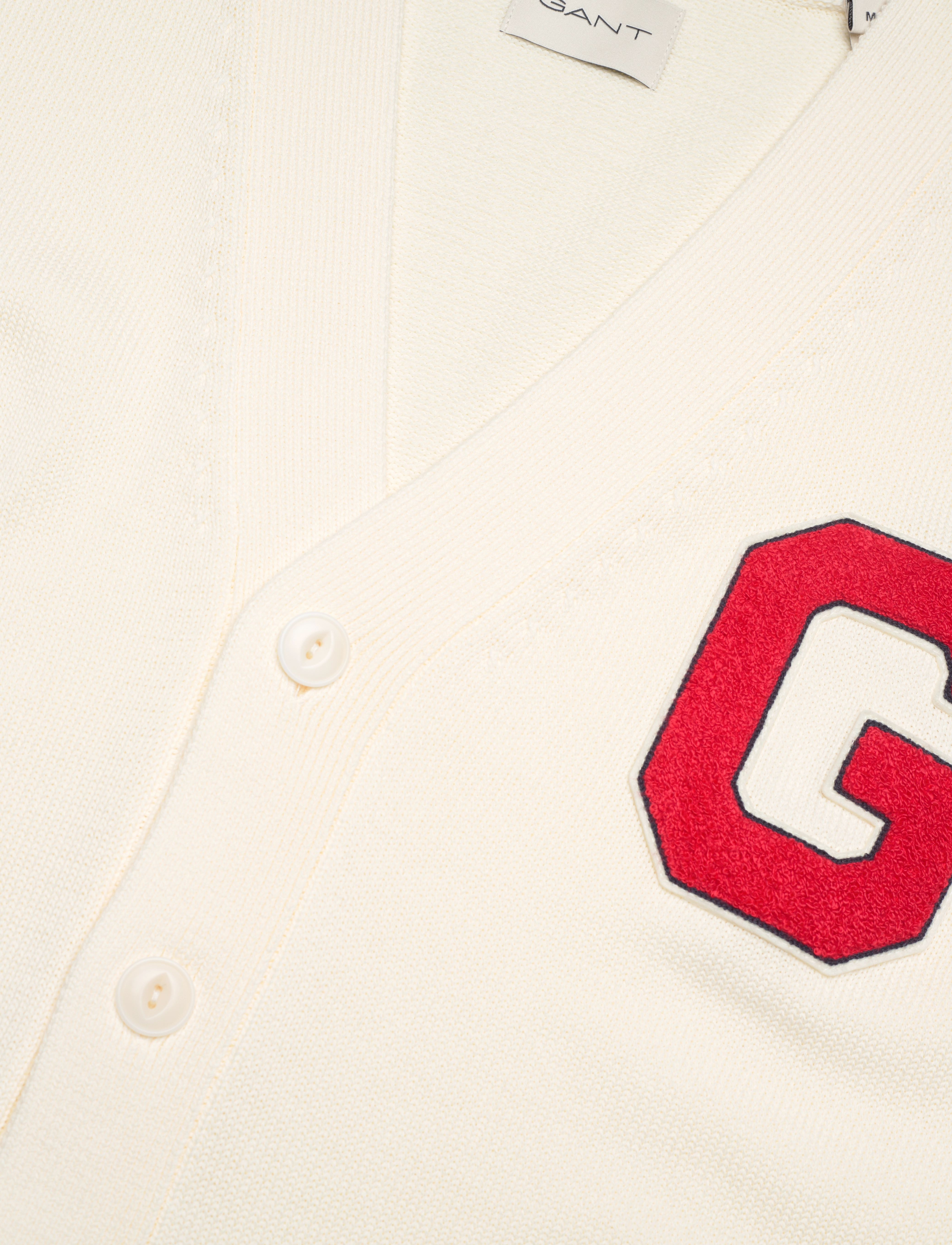 GANT - GANT VARSITY CARDIGAN - cream - 2