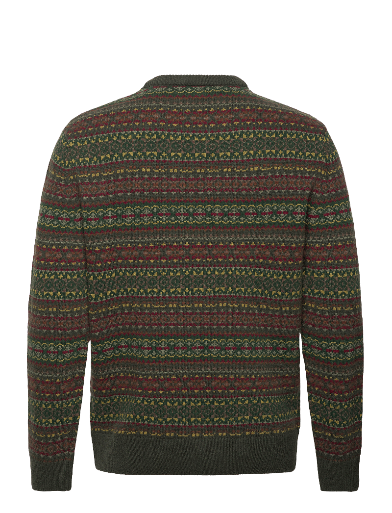 Gant - FAIR ISLE C-NECK - rundhals - deepest green - 2