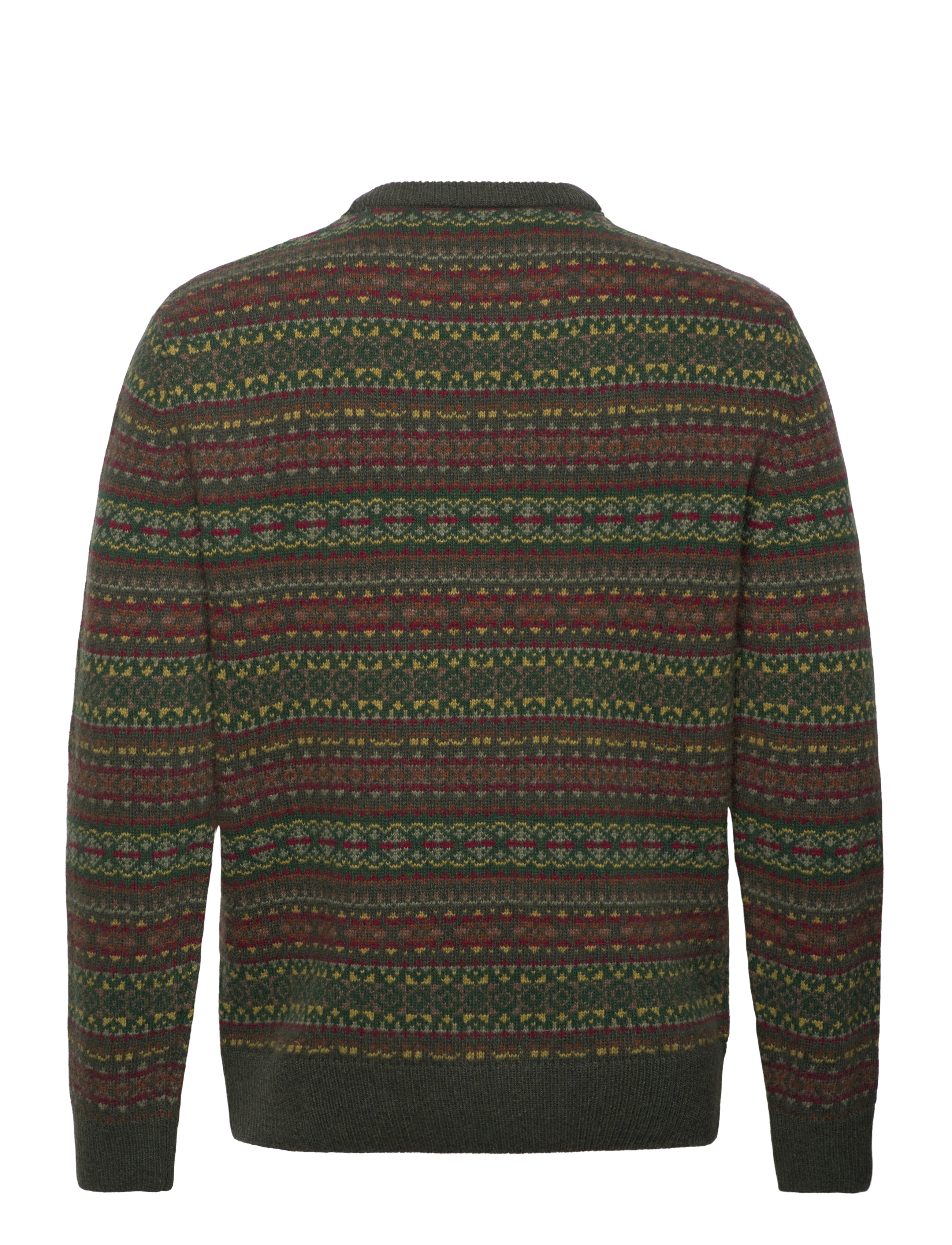 Gant - FAIR ISLE C-NECK - deepest green - 2