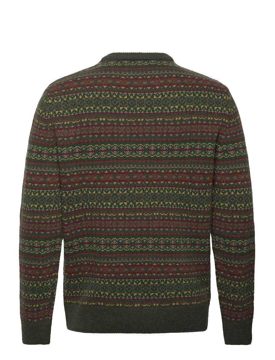 Gant - FAIR ISLE C-NECK - deepest green - 2