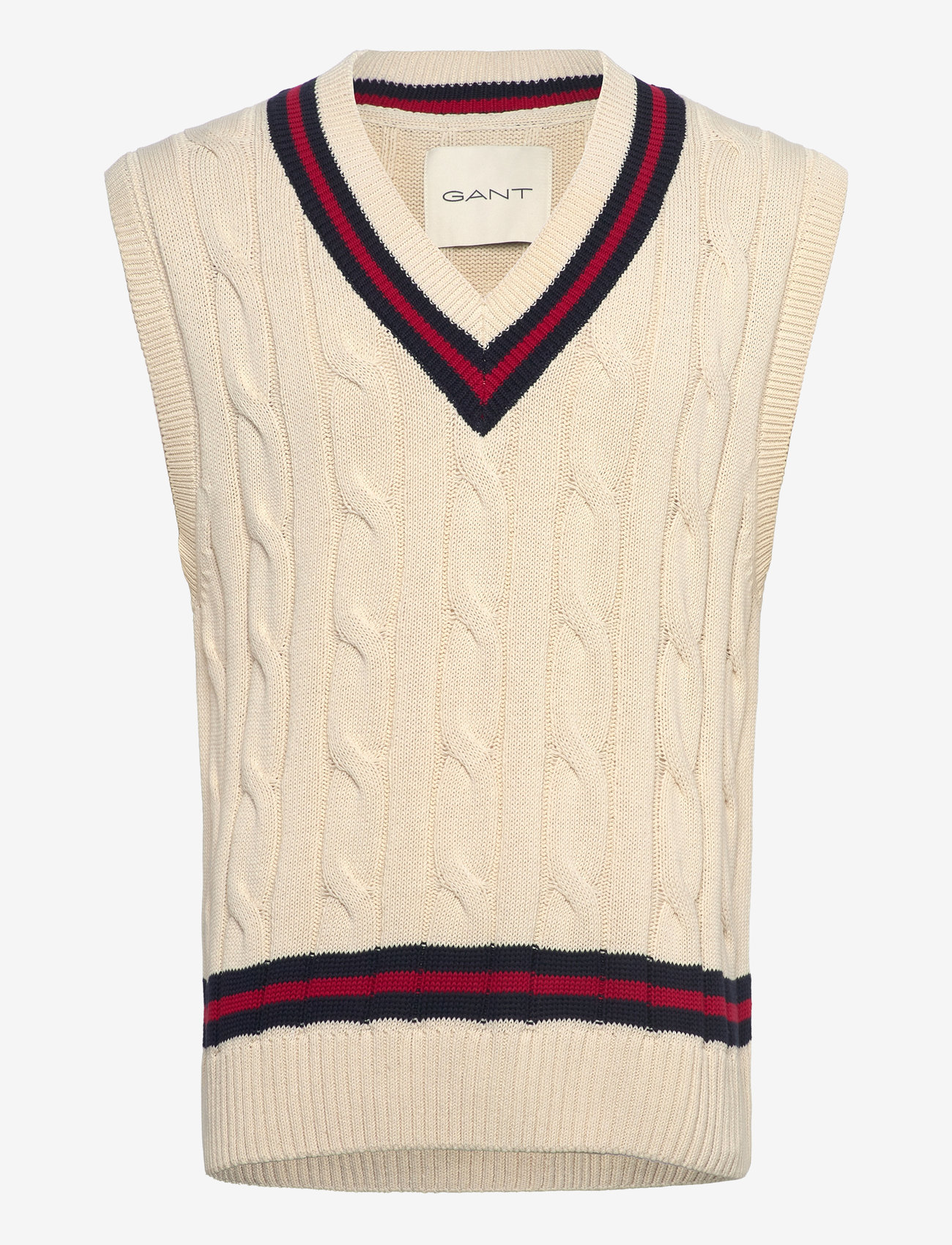 Gant - CABLE VEST - gestrickte westen - cream - 1