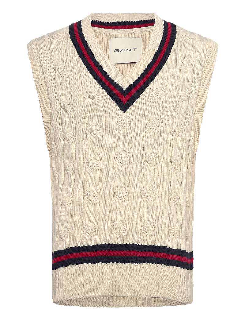 Gant - CABLE VEST - gestrickte westen - cream - 1