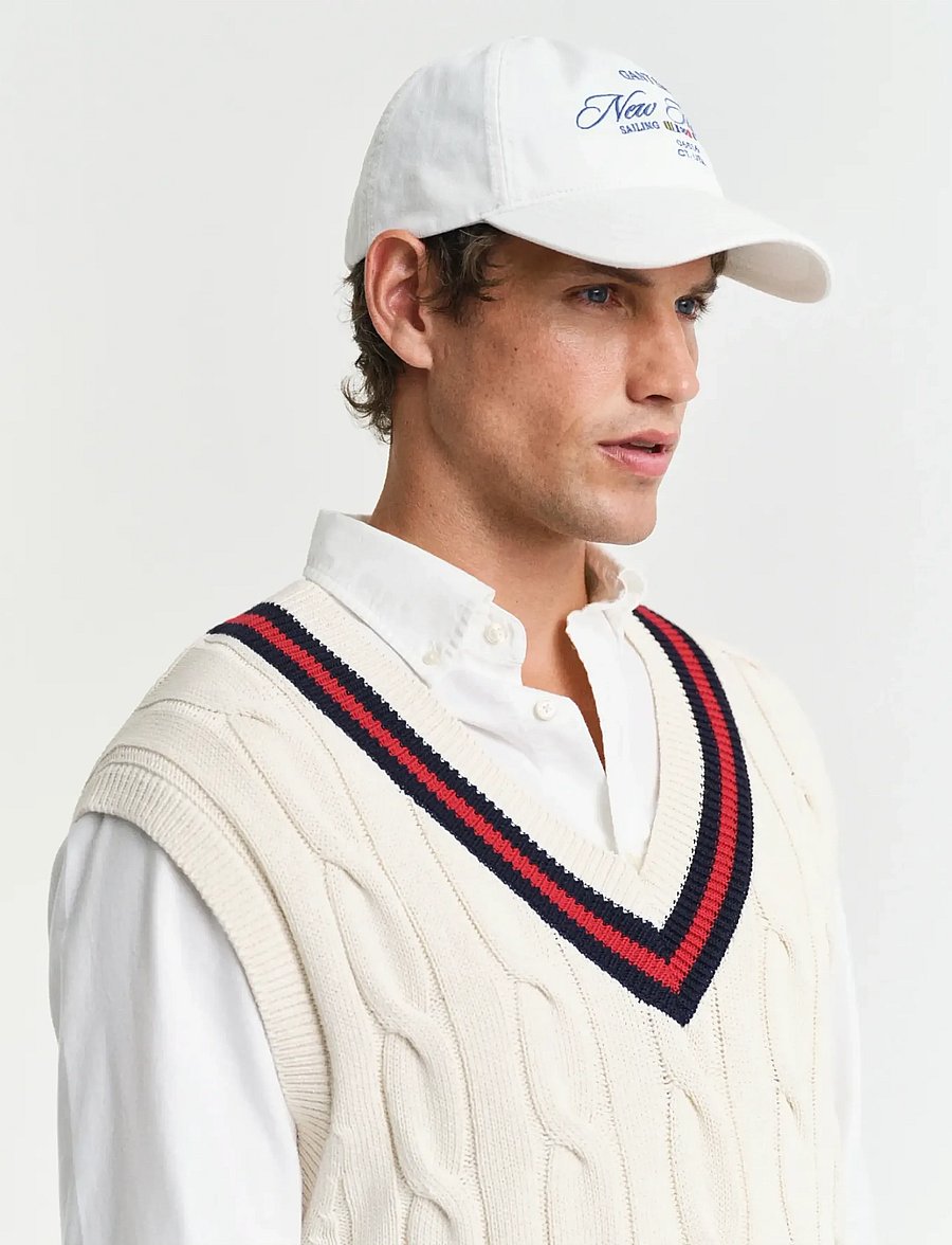 Gant - CABLE VEST - kamizelki z dzianiny - cream - 4