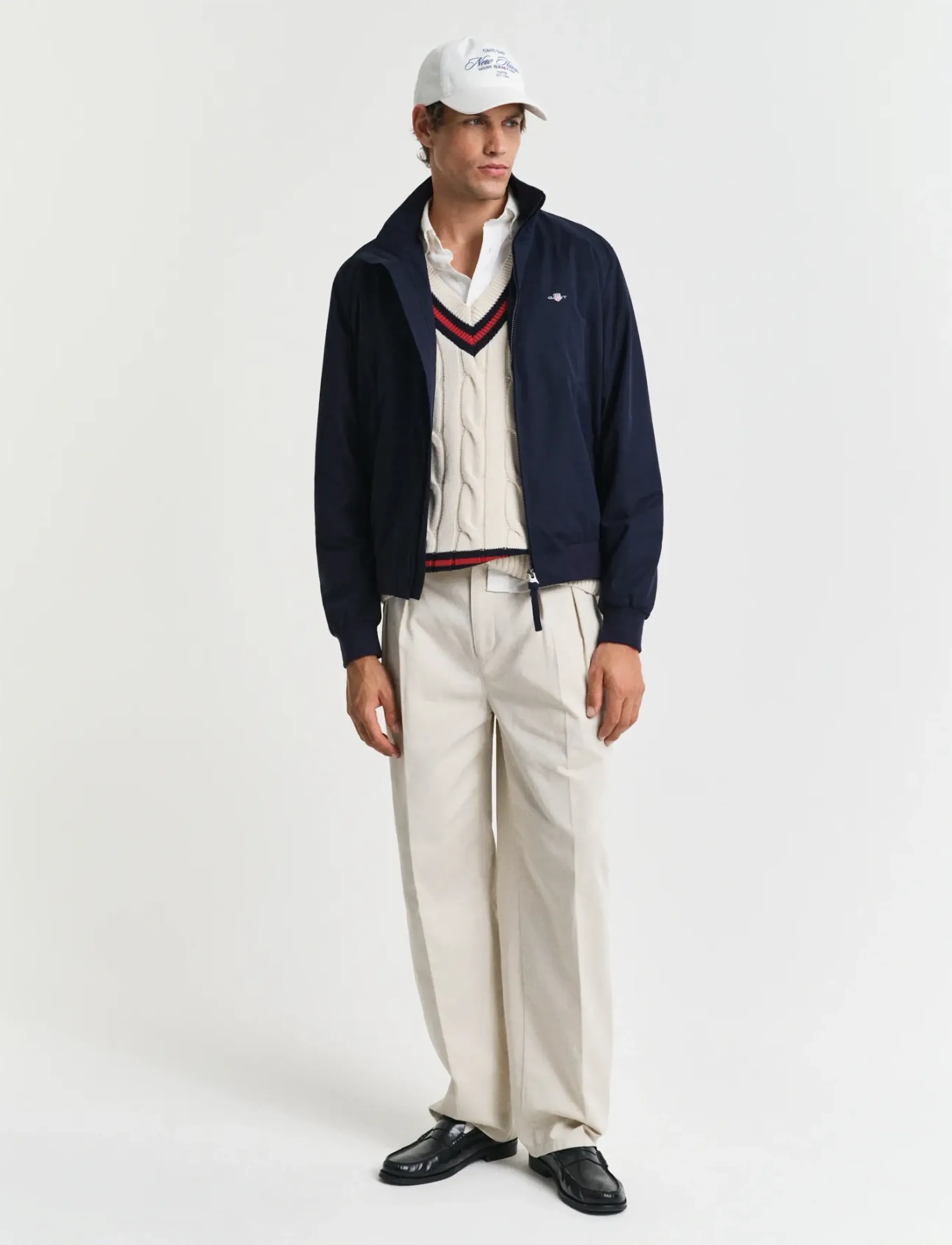 Gant - CABLE VEST - strik - cream - 5