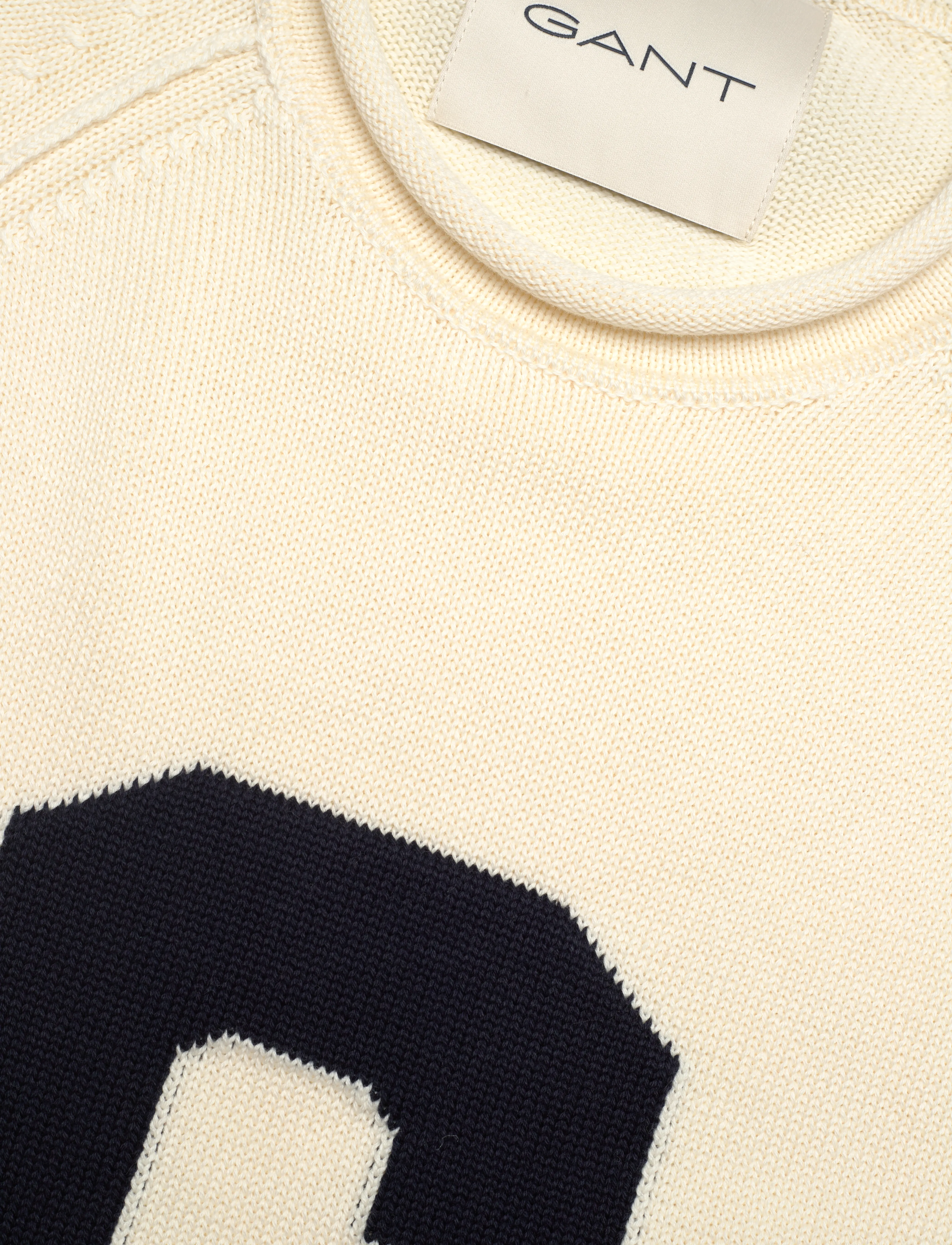 Gant - INTARSIA G C-NECK - Ümmarguse kaelusega kudumid - cream - 2