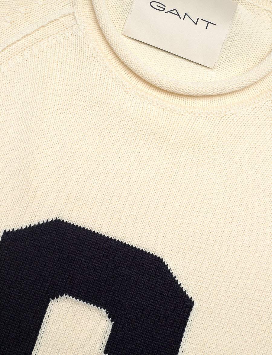 Gant - INTARSIA G C-NECK - cream - 2