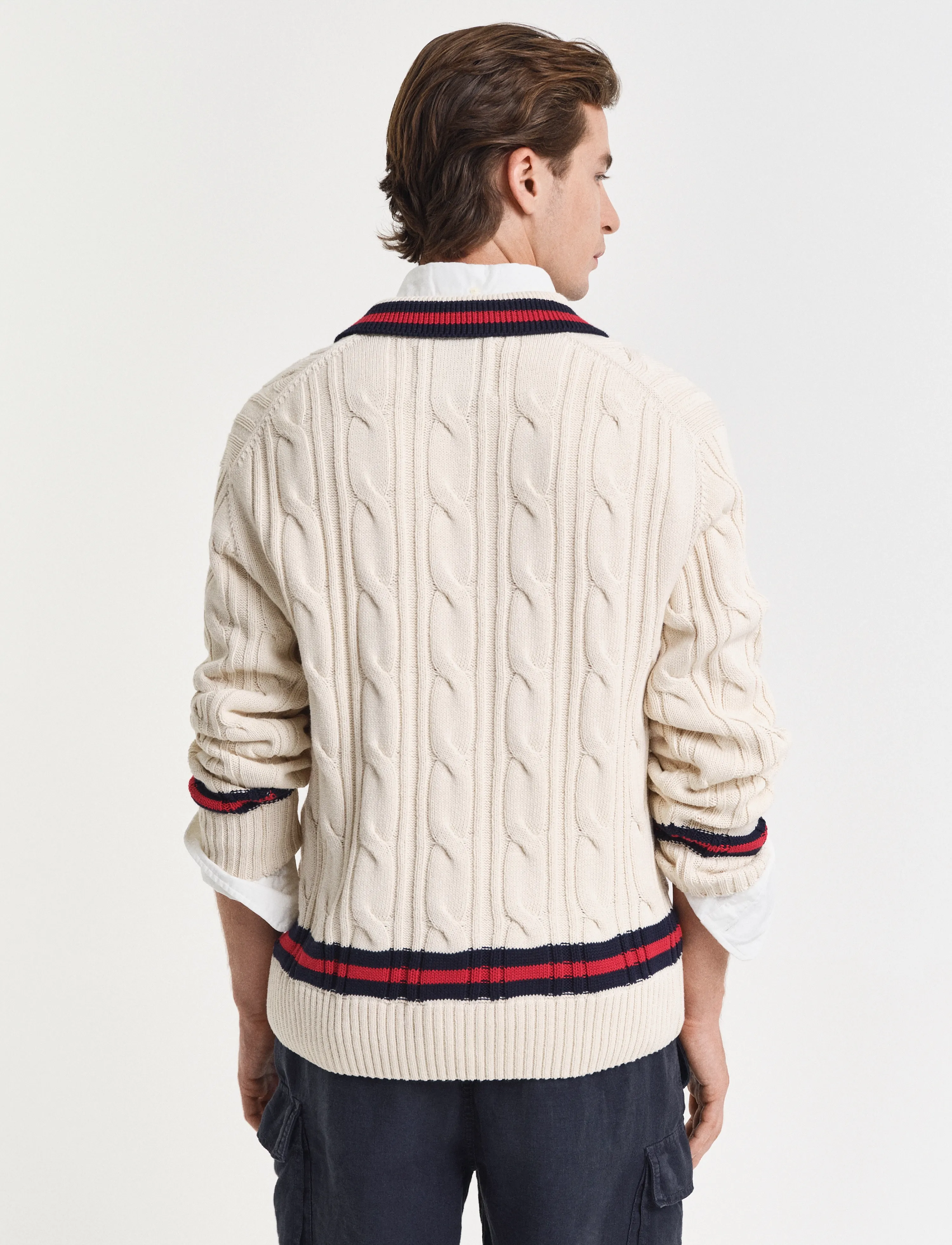 Gant - CABLE POLO - strickmode - cream - 3