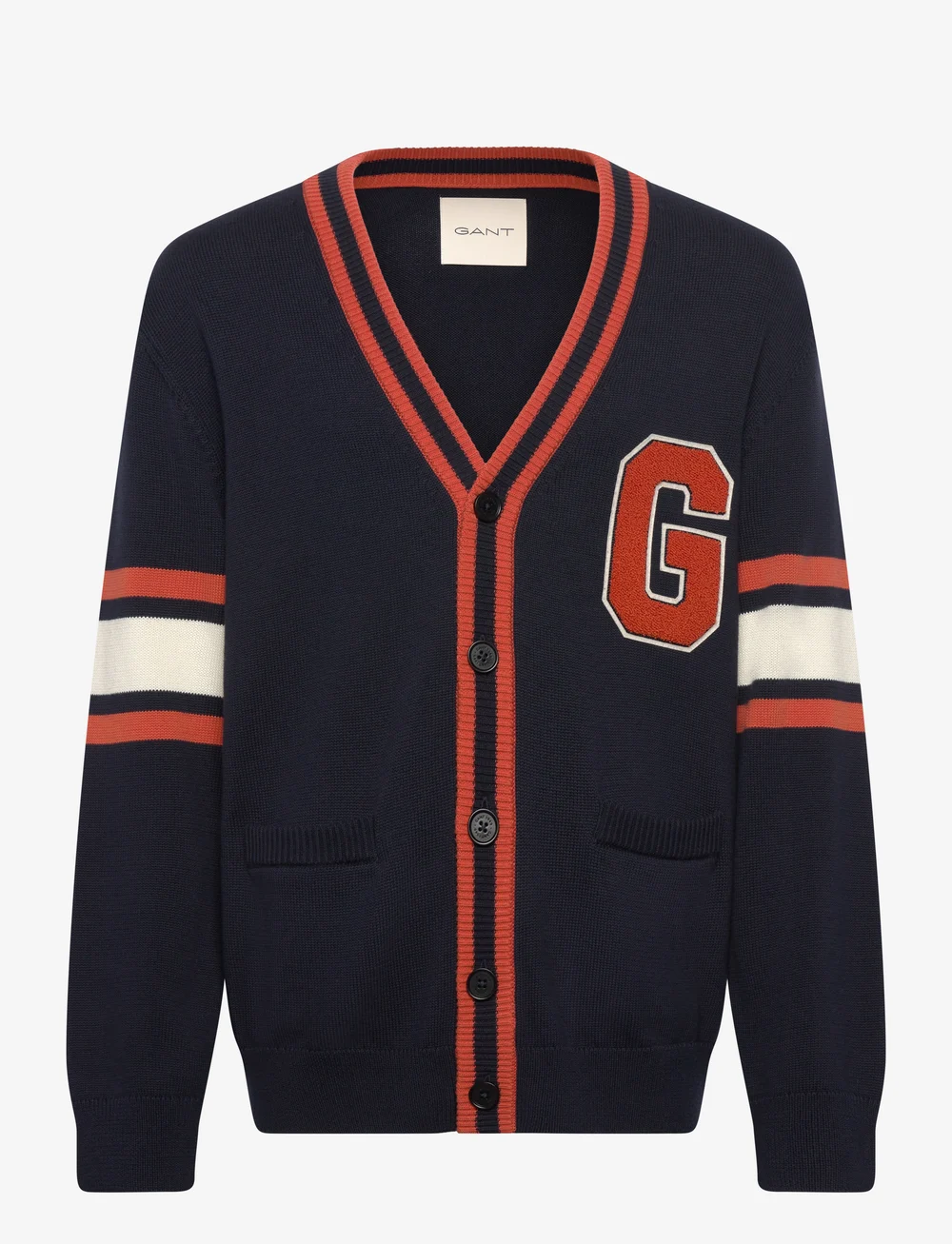 GANT - G-BADGE CARDIGAN - cardigans - evening blue - 1