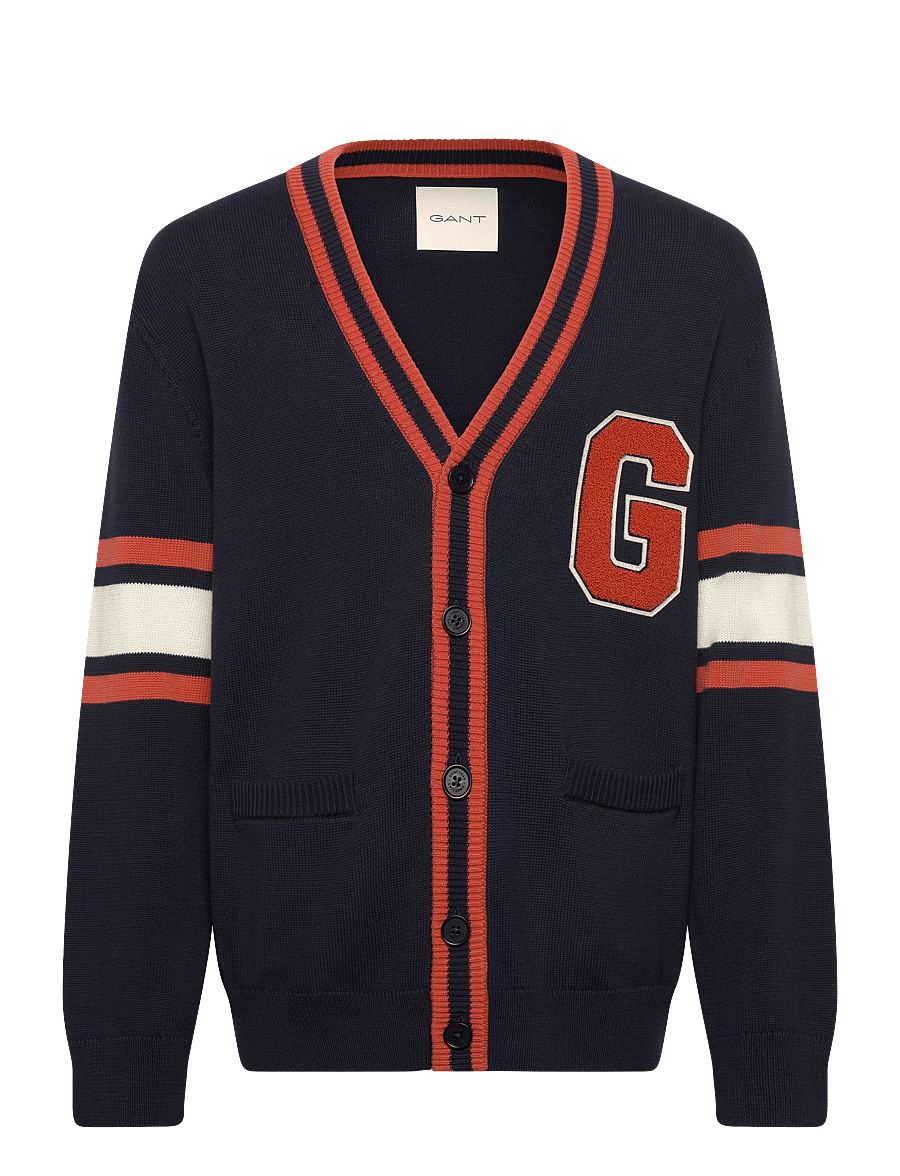 Gant - G-BADGE CARDIGAN - gilets - evening blue - 1