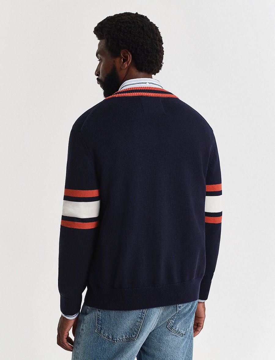 Gant - G-BADGE CARDIGAN - gilets - evening blue - 3
