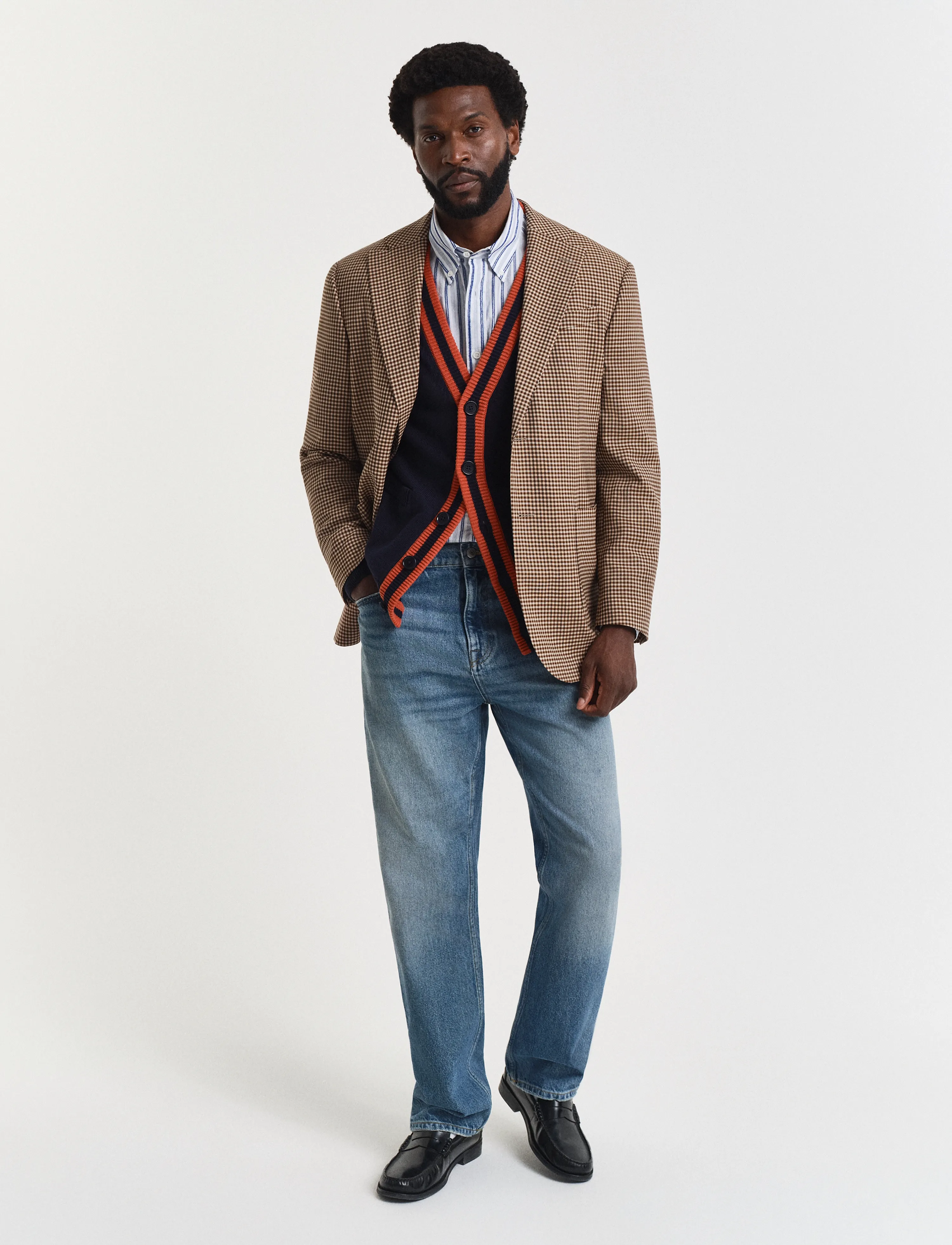 Gant - G-BADGE CARDIGAN - cardigans - evening blue - 5