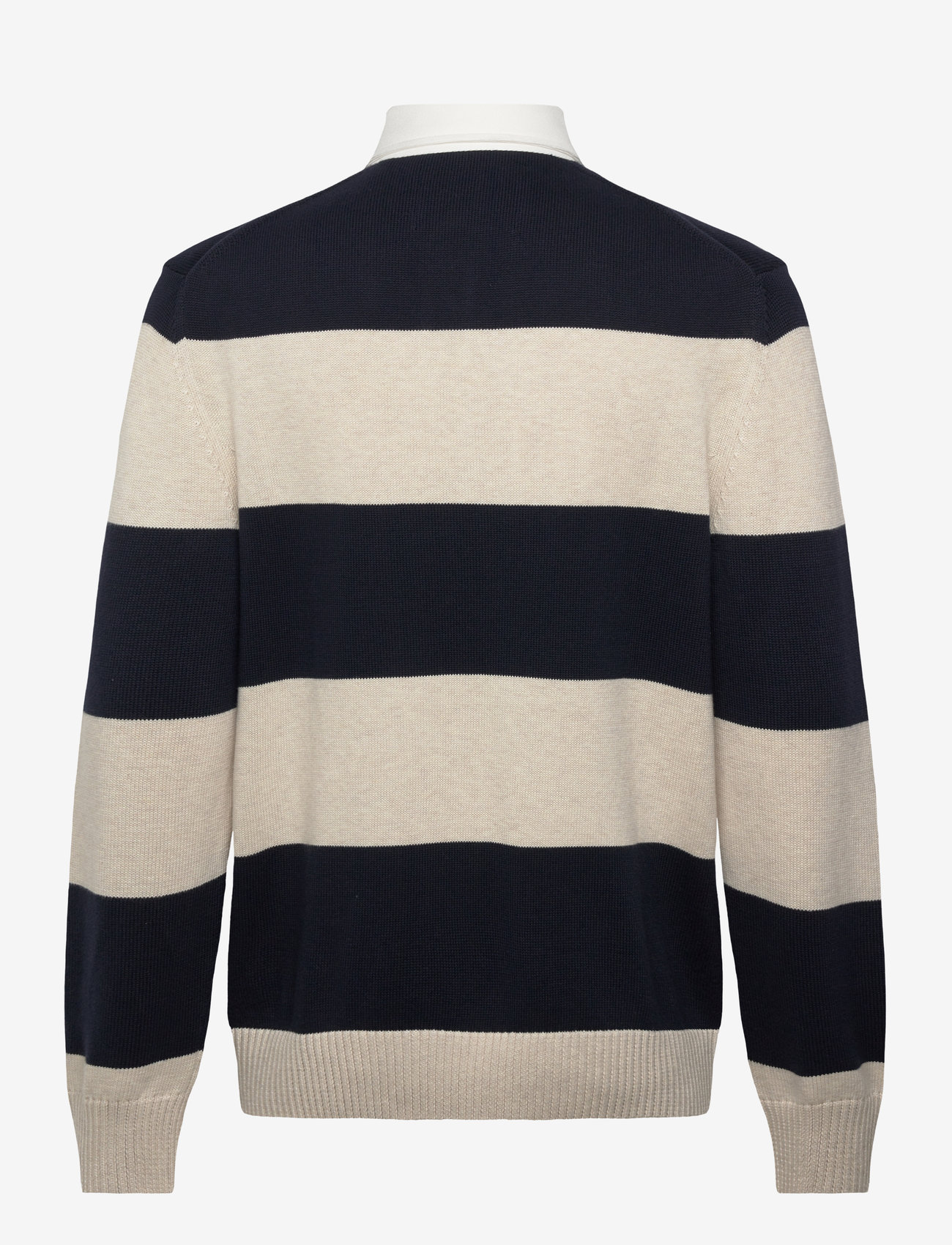 GANT - BARSTRIPED POLO - stickade pikéer - evening blue - 2